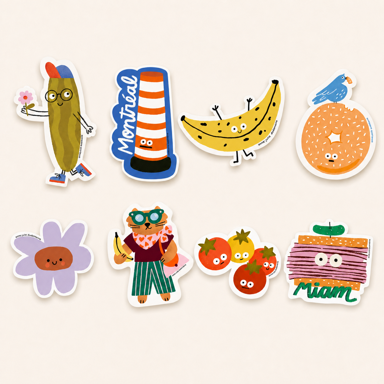 Colourful Vinyl Stickers by Anne-Julie Dudemaine
