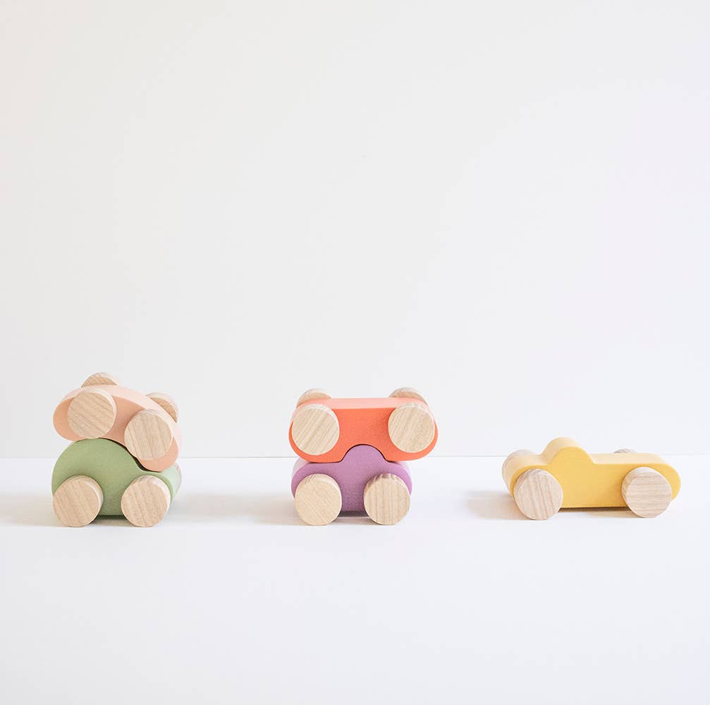 Babai Wooden Toy Car - Urban Blue