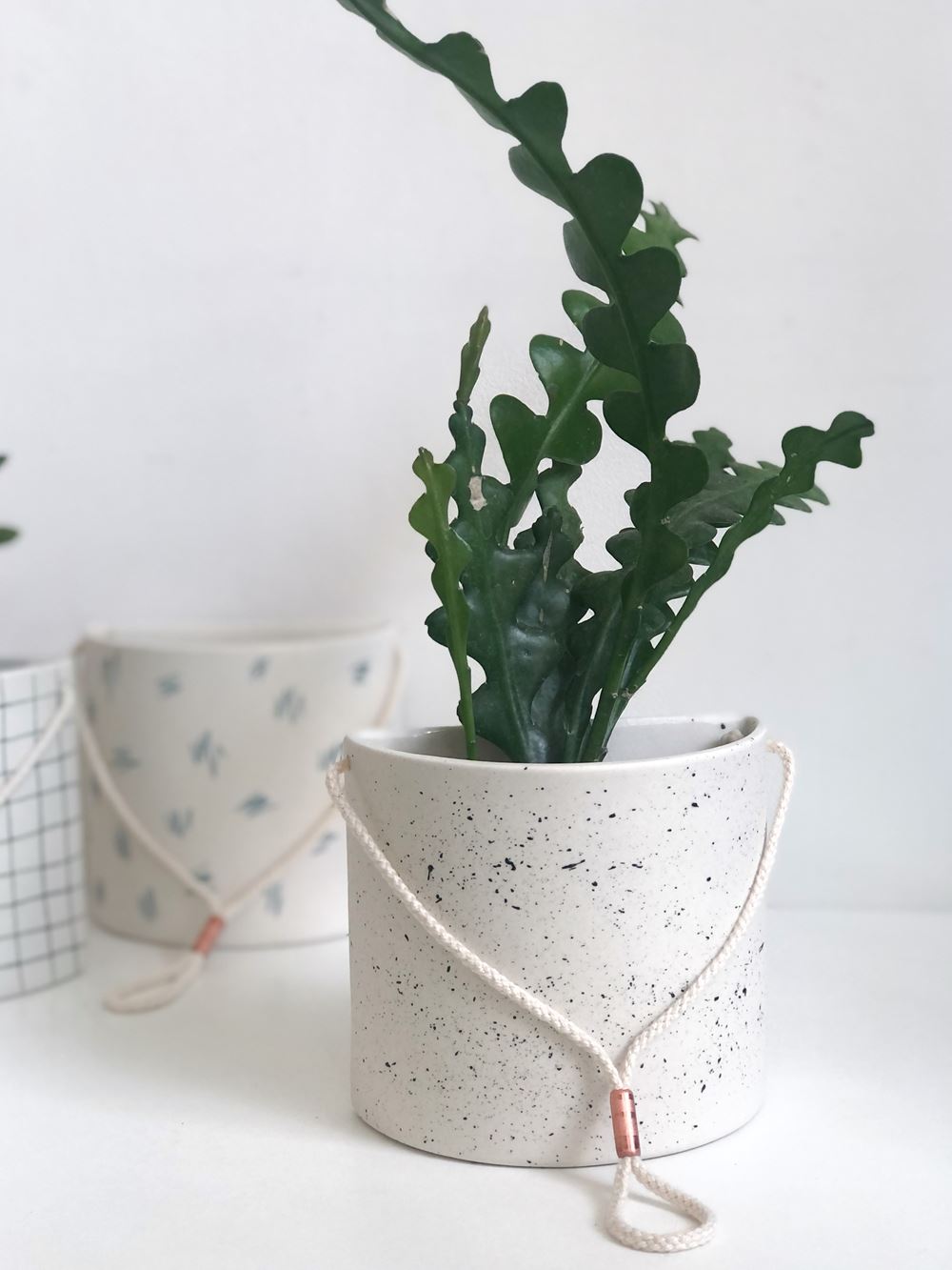 Half-moon wall planter