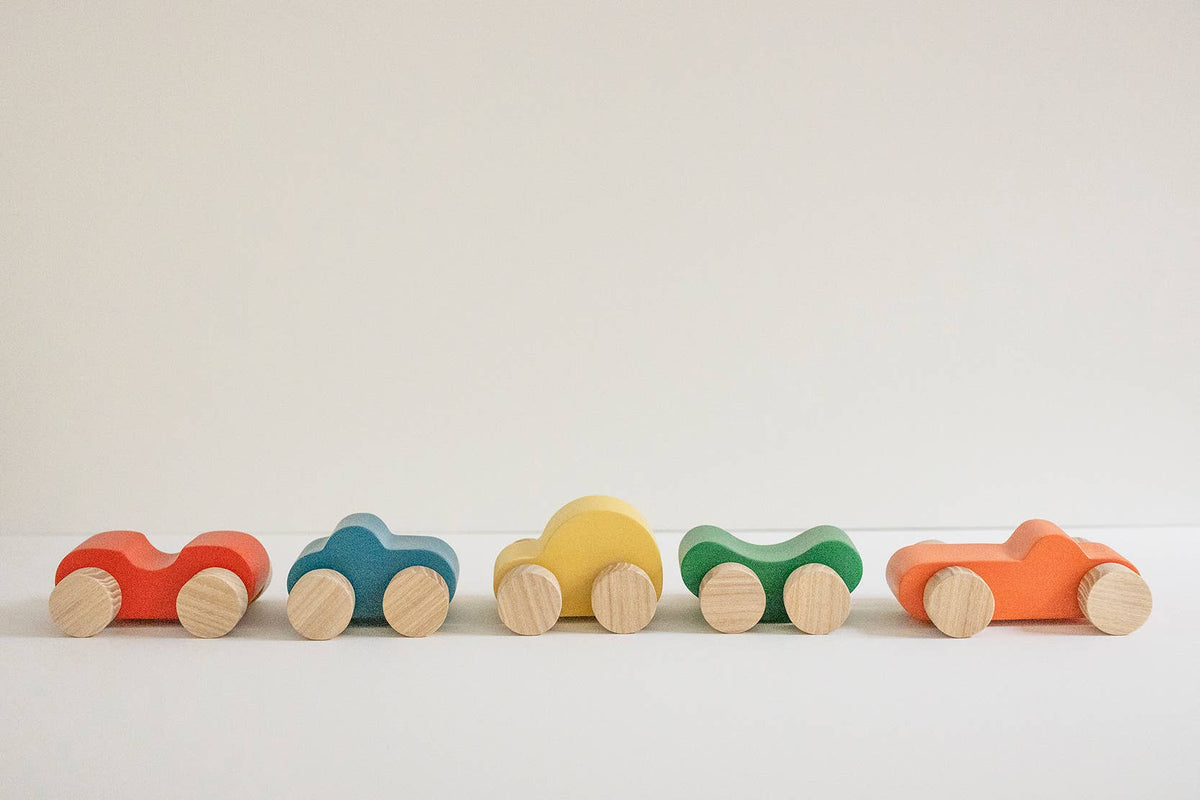 Babai Wooden Toy Car - Urban Blue