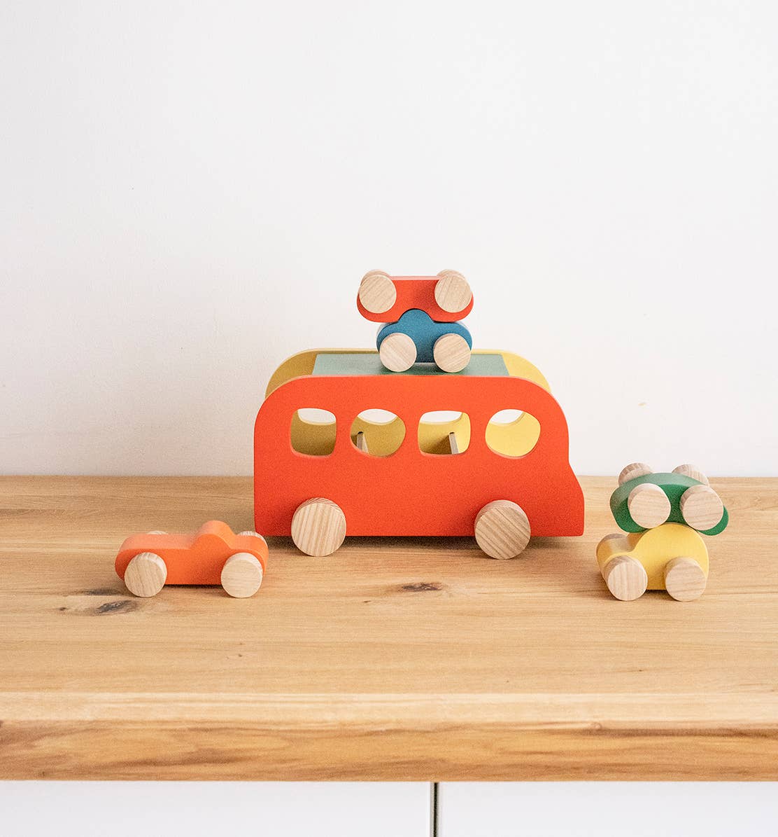 Babai Wooden Toy Car - Urban Blue
