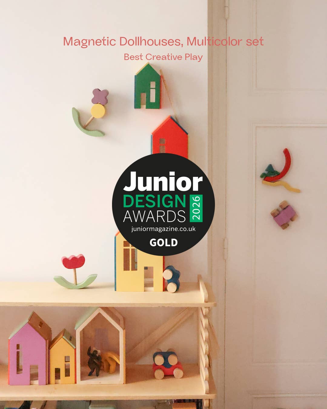 Babai Magnetic Wooden Dollhouse · Multicolor · S, M & L