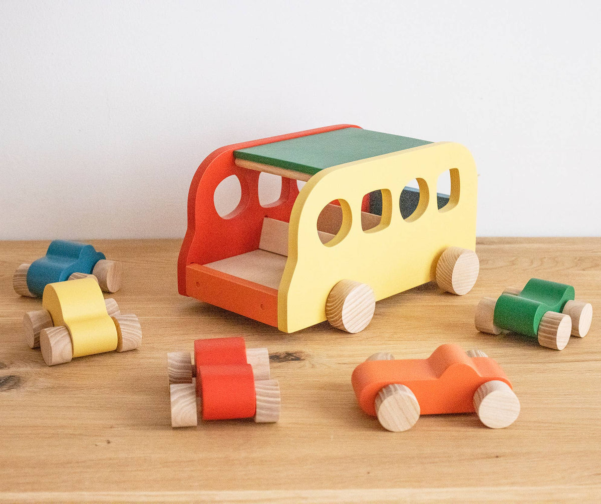 Babai Wooden Toy Car - Urban Blue