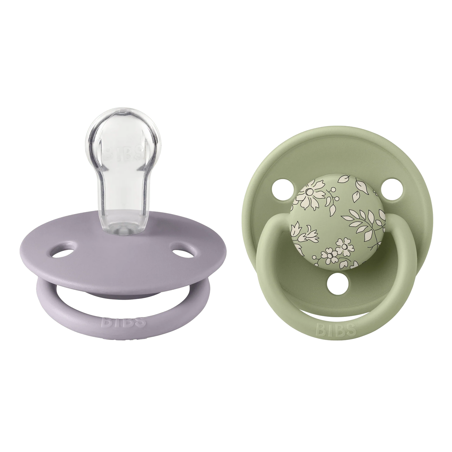 Liberty X BIBS Pacifier De Lux Silicone 2 PK Capel Sage Mix ONE SIZE