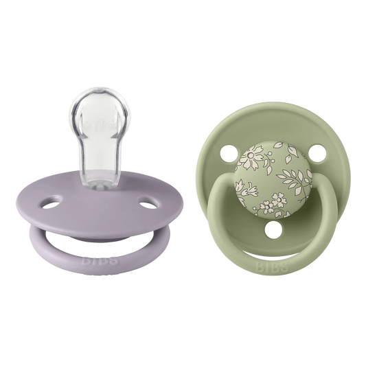 Liberty X BIBS Pacifier De Lux Silicone 2 PK Capel Sage Mix ONE SIZE