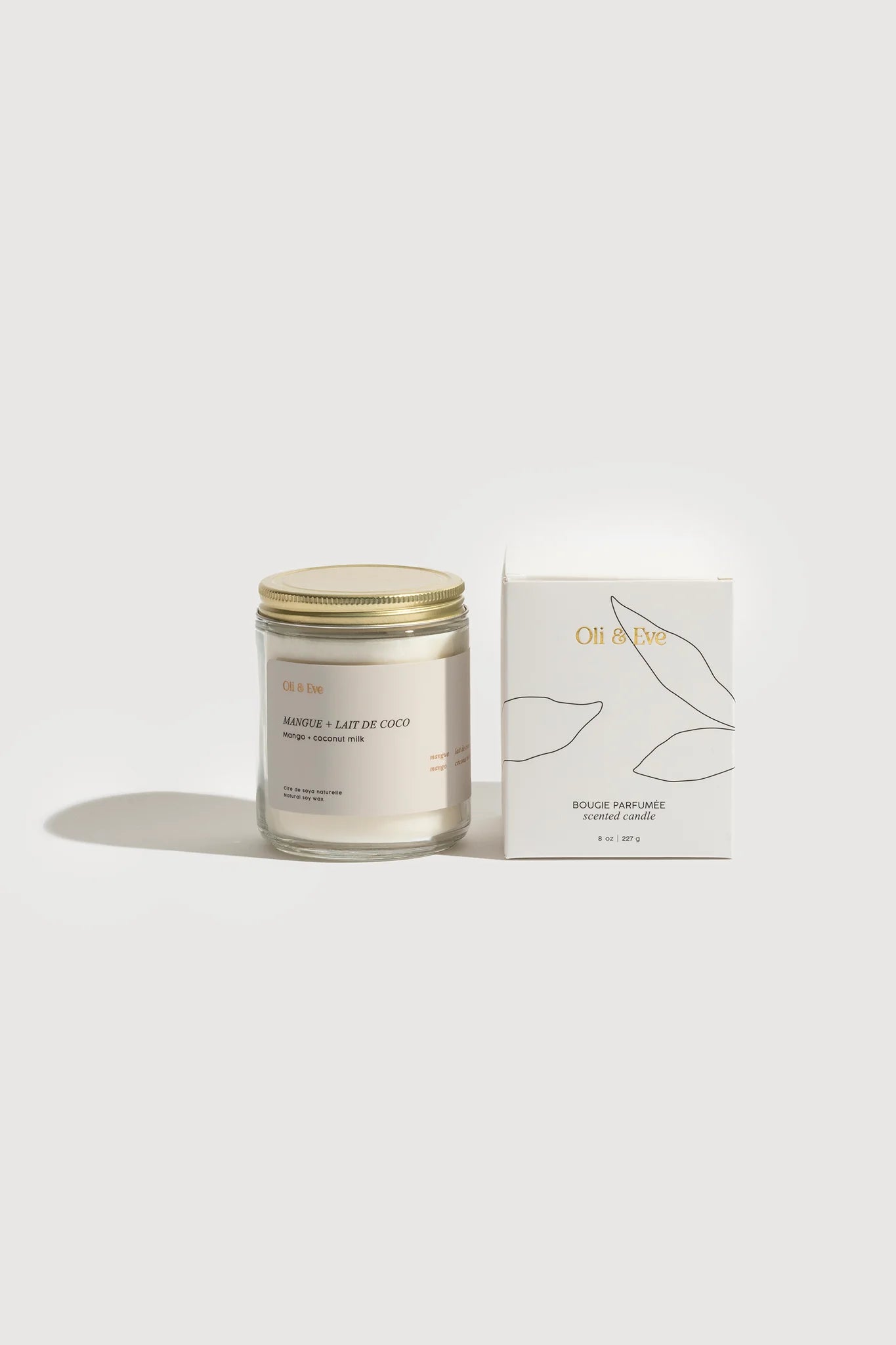 OLI & EVE - Chandelle en verre 8on.