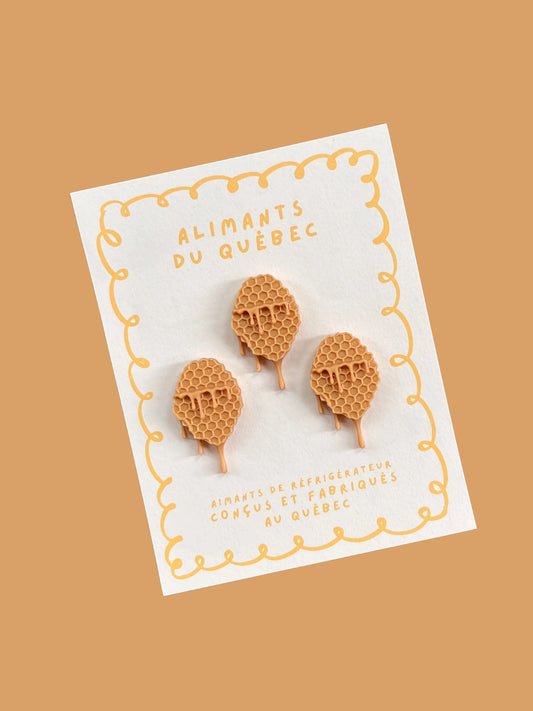 Aimants décoratifs – Miel du Québec - Ensemble de 3