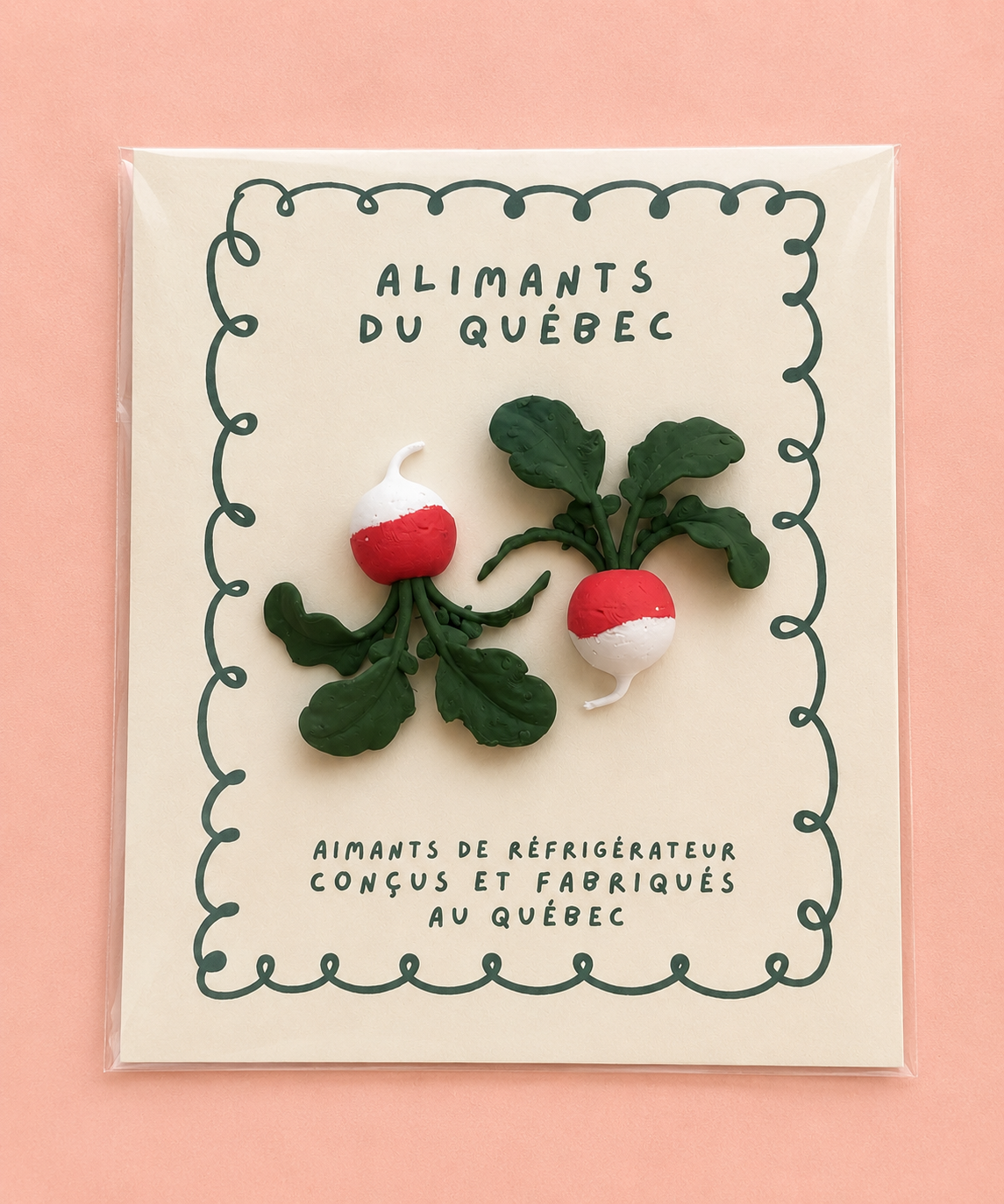Aimants décoratifs – Radis du Québec - Ensemble de 2