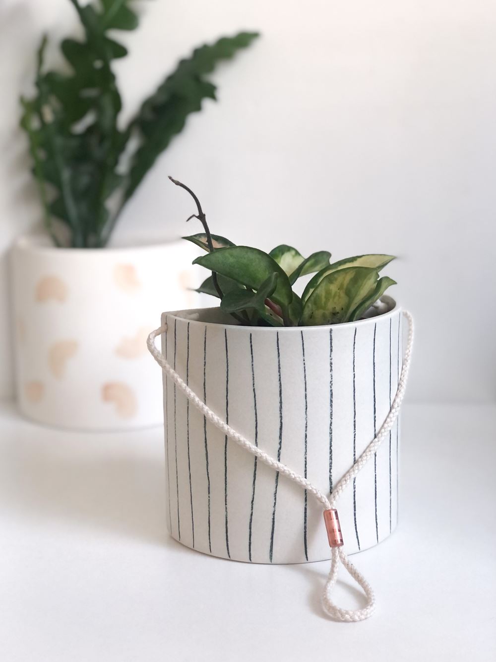 Half-moon wall planter