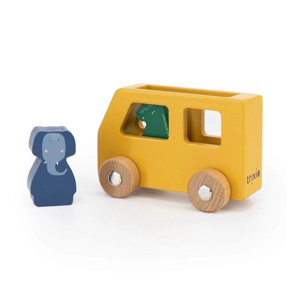 Trixie Wooden animal Car Set