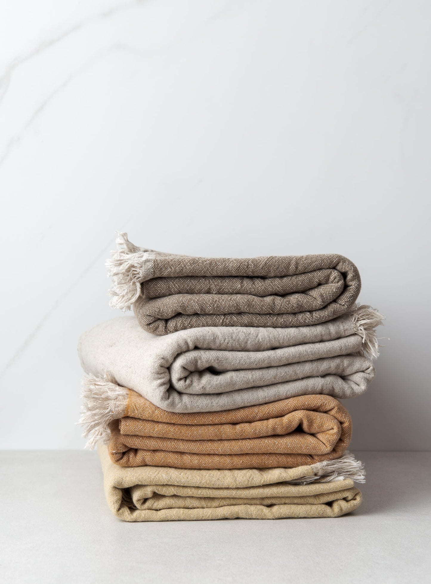 Linen and Cotton Throw - Papatya