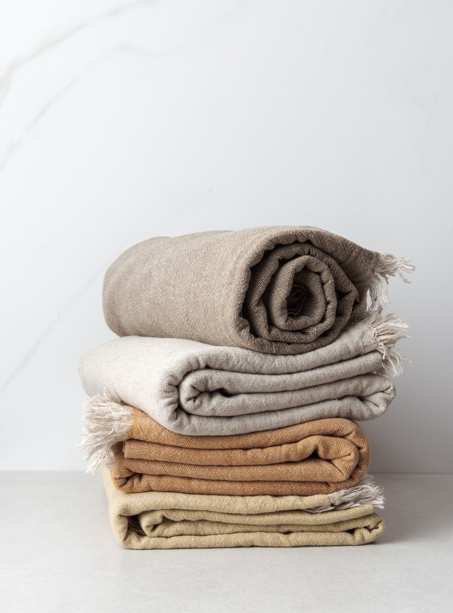 Linen and Cotton Throw - Papatya