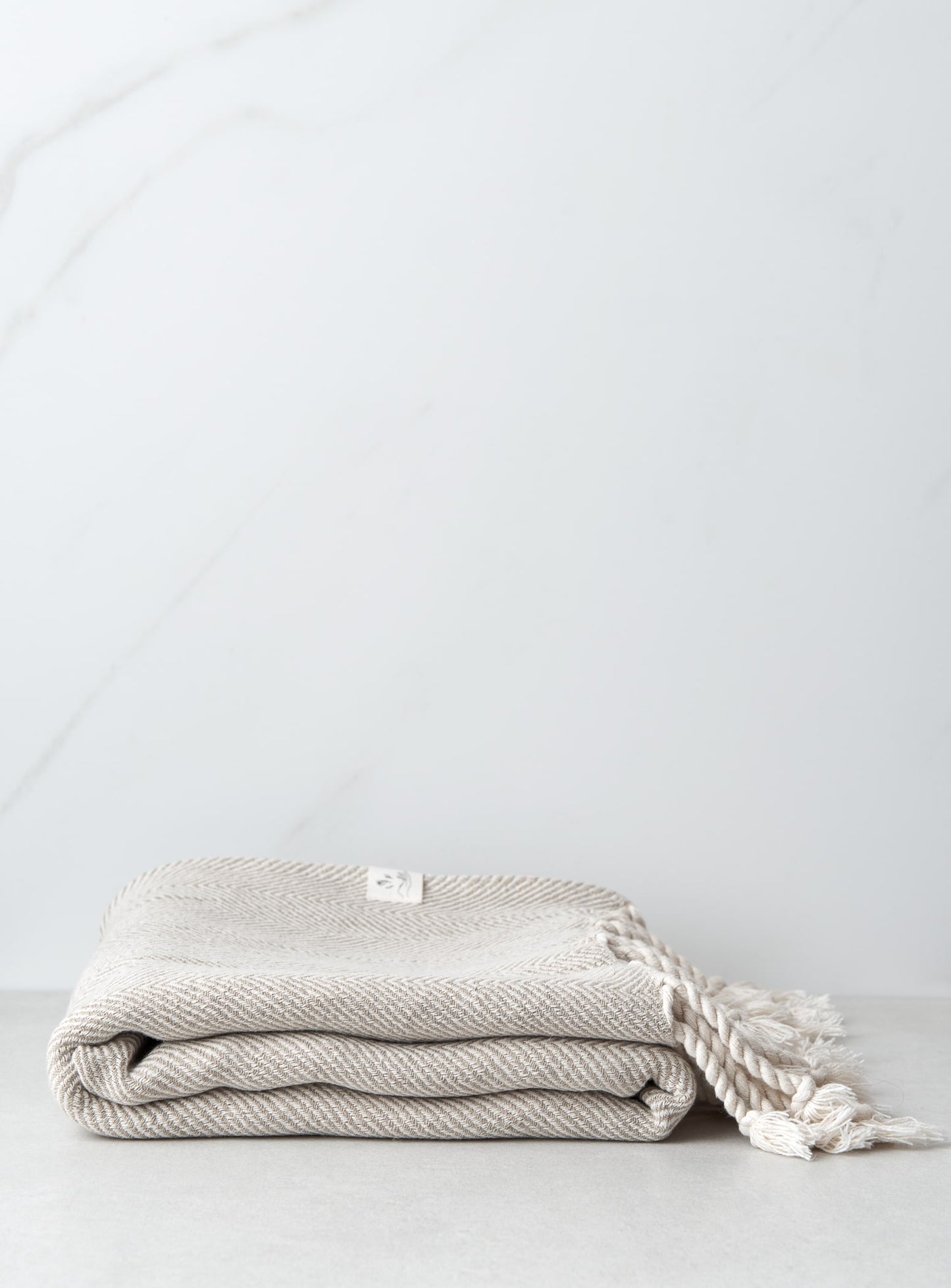 Linen Herringbone Throw