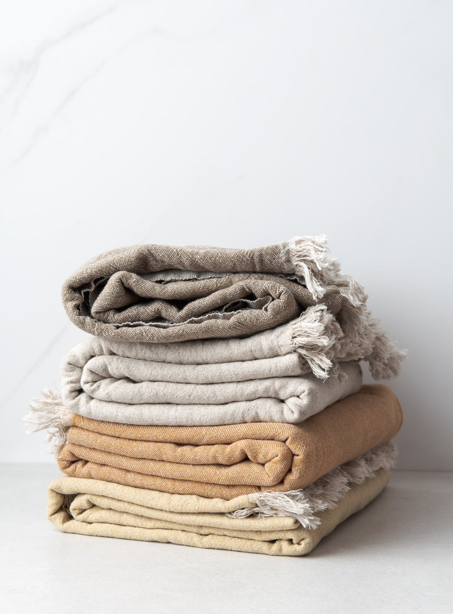 Linen and Cotton Throw - Papatya