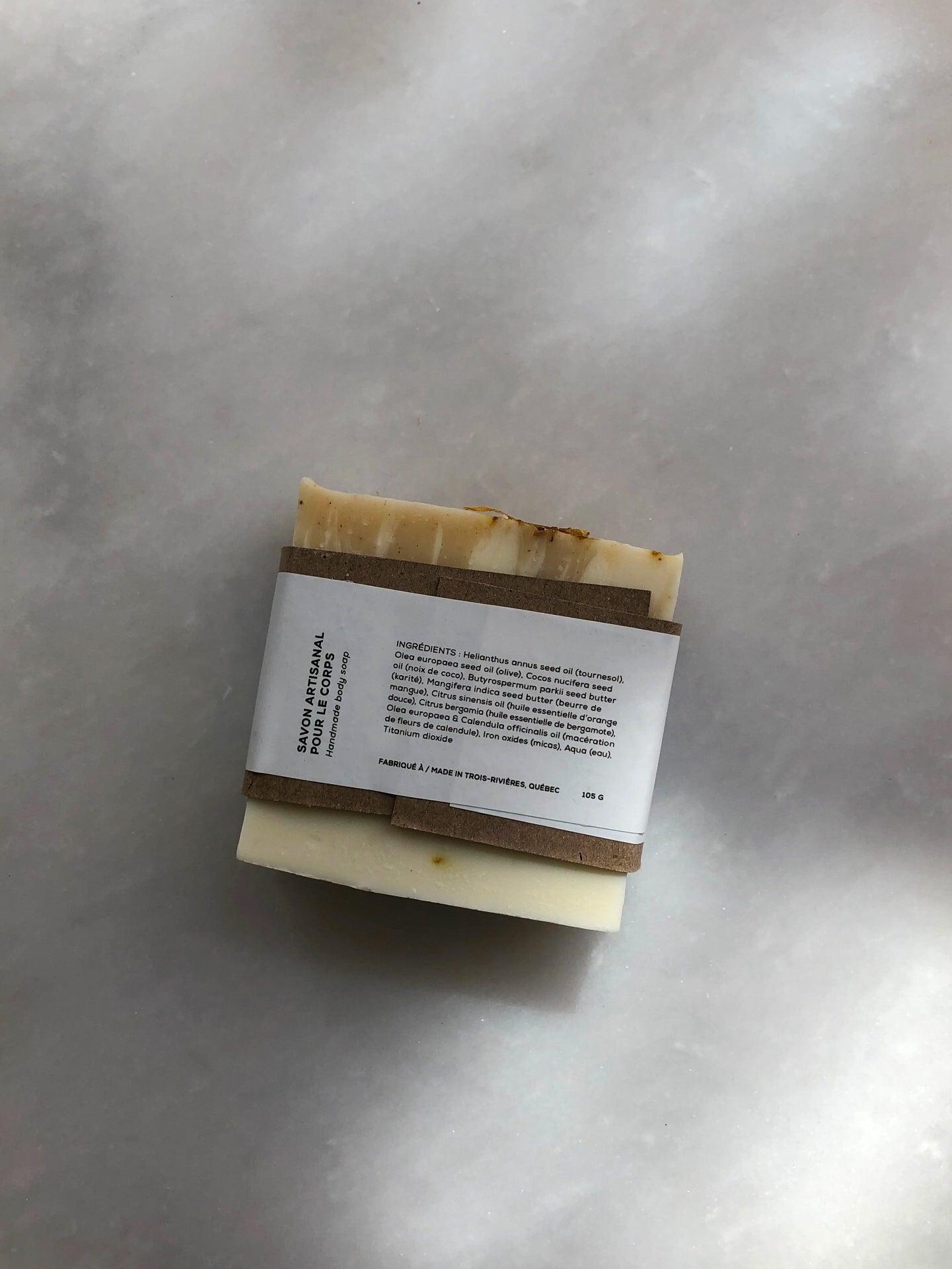 Calendula flower & bergamot soap