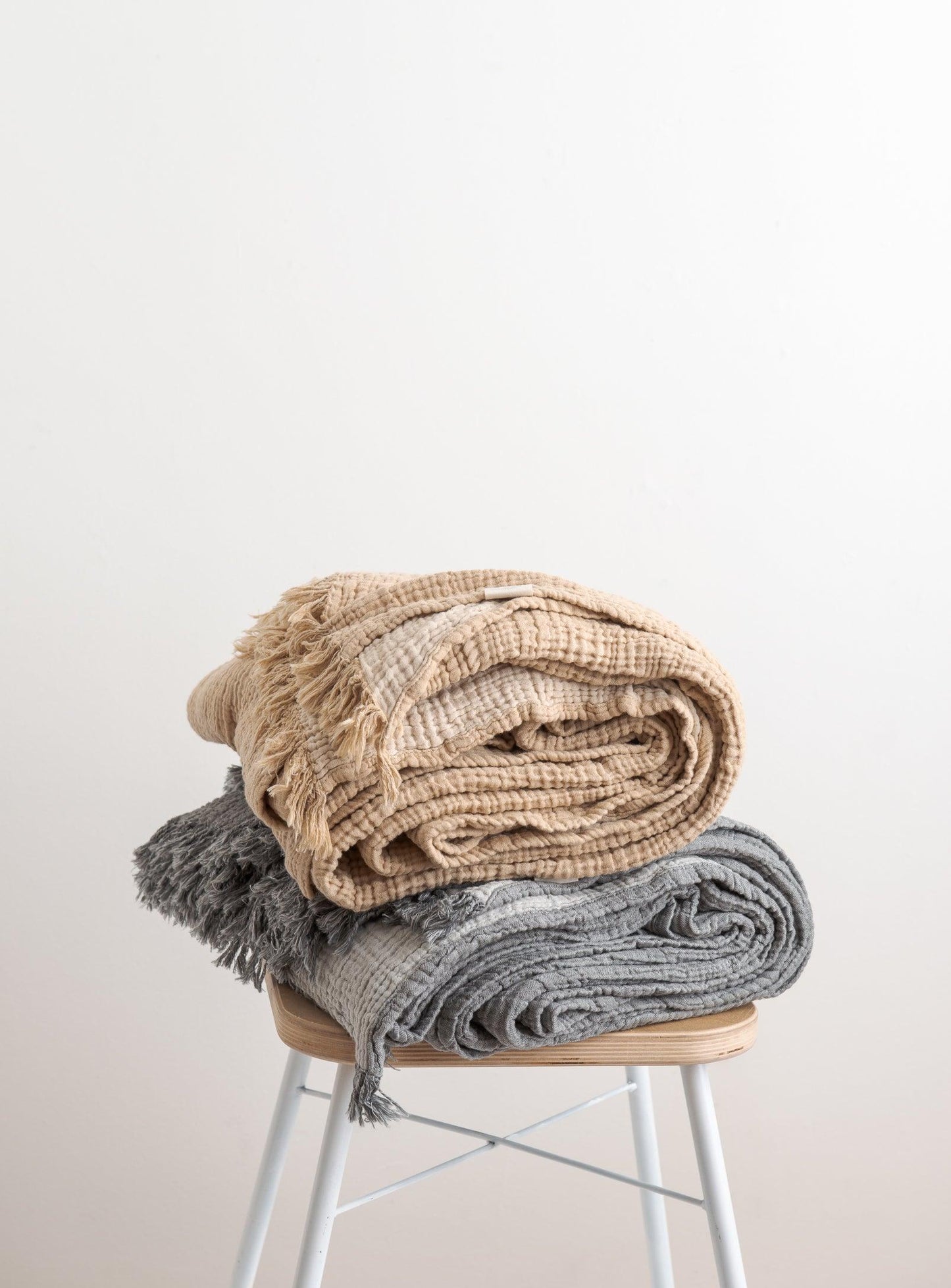 Double Blanket - Charcoal & Silver - Confetti Mill