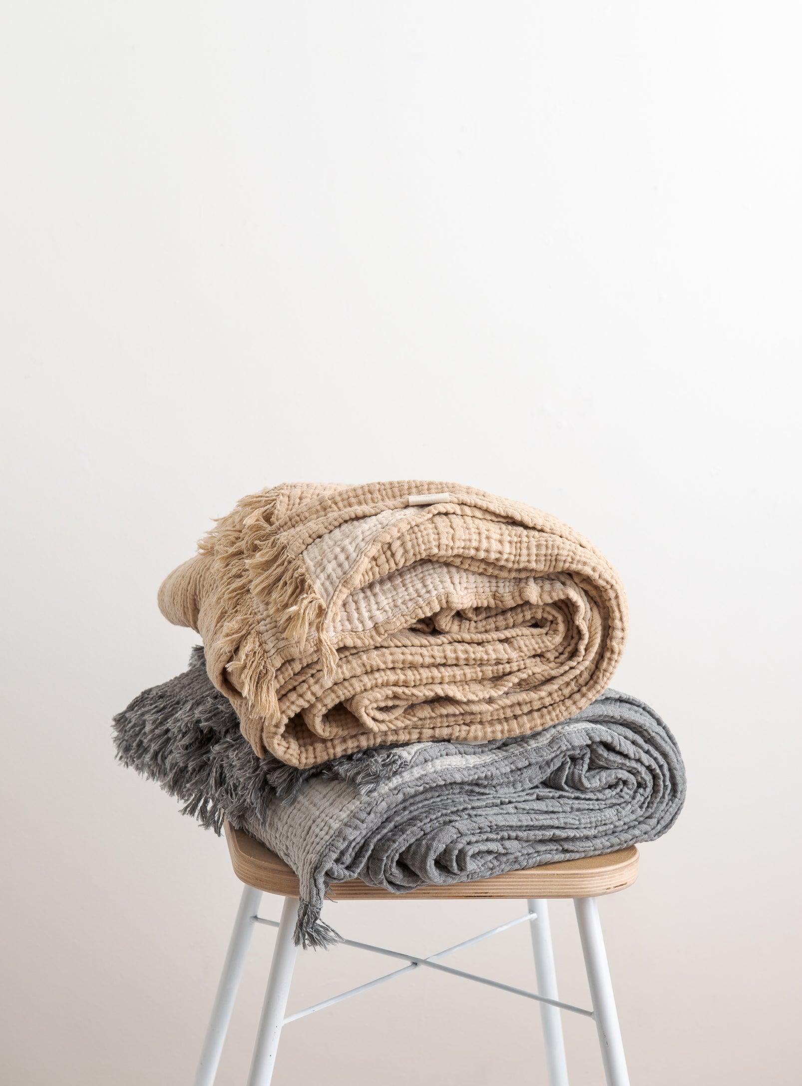 Double Blanket - Mustard & Oatmeal - Confetti Mill