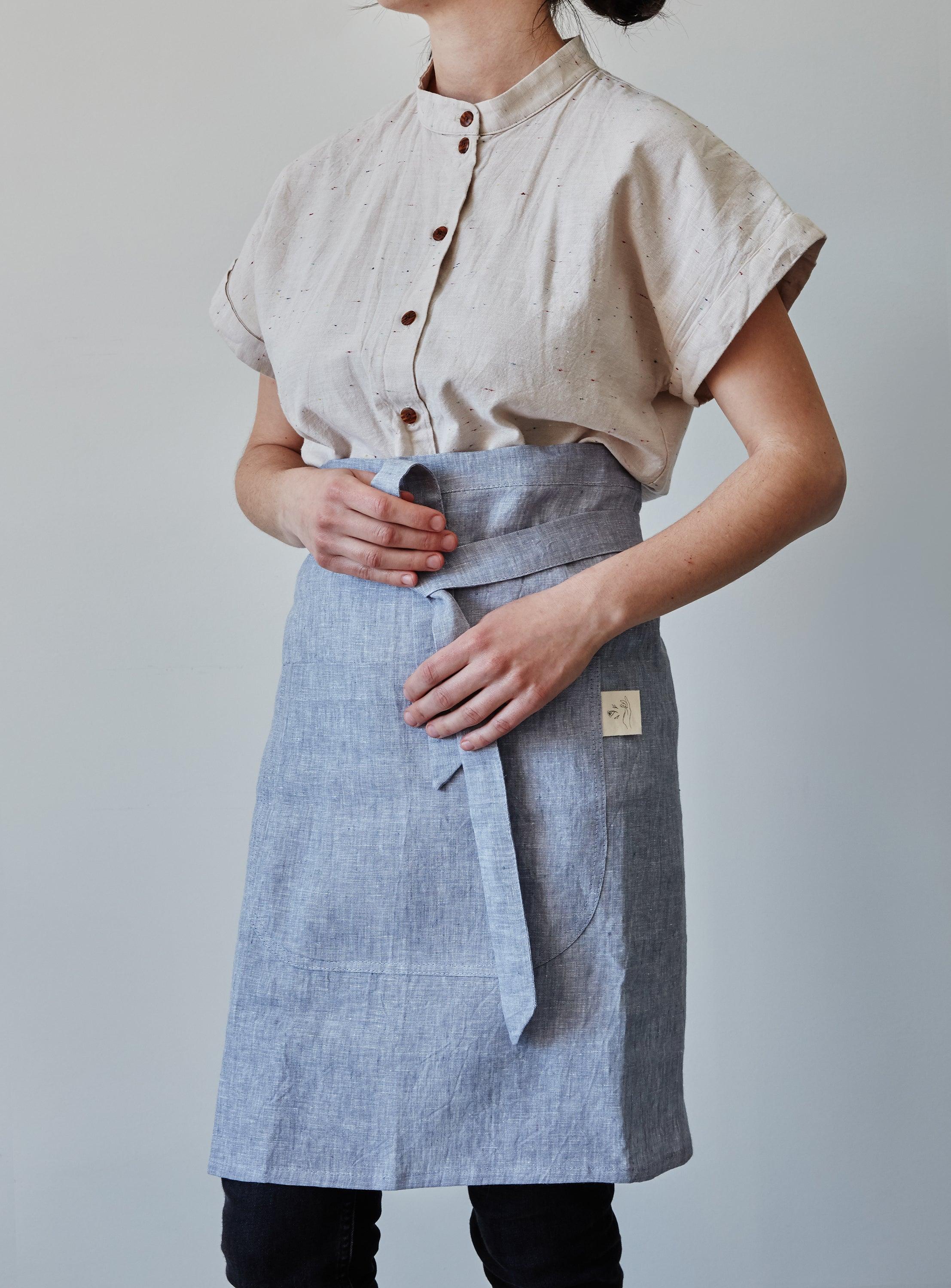 Half Linen Apron - Taupe – Confetti Mill