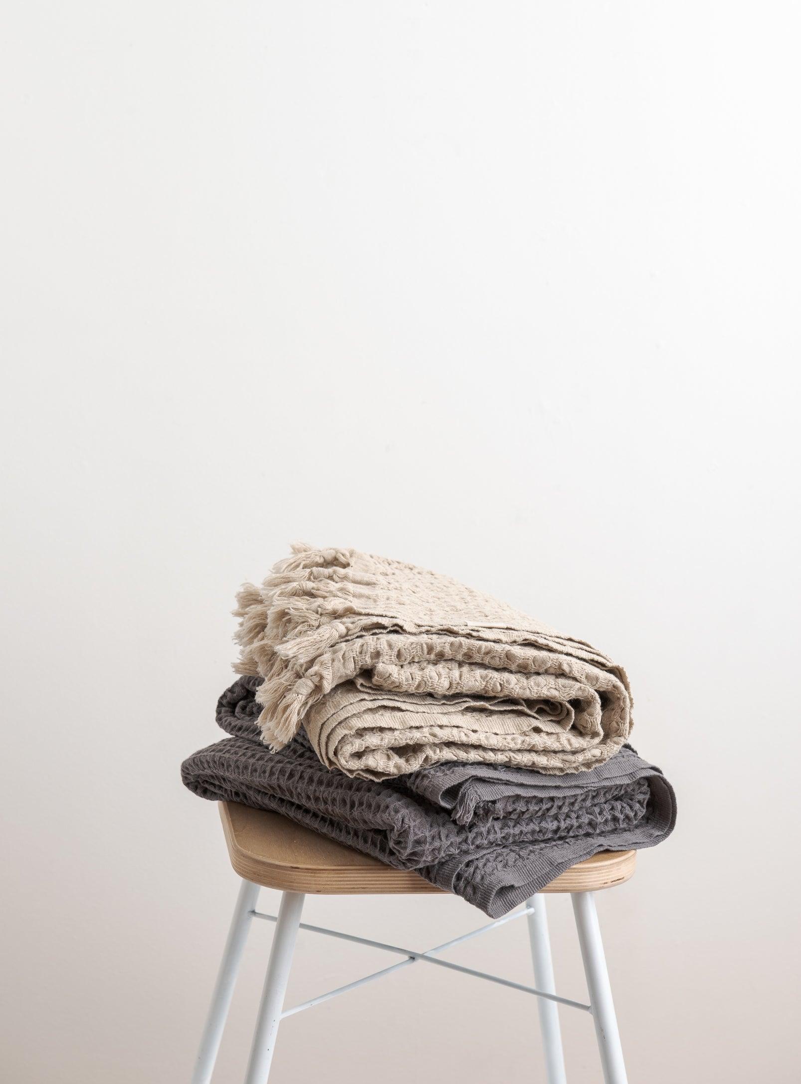 Linen and Cotton Throw - Natural - Confetti Mill