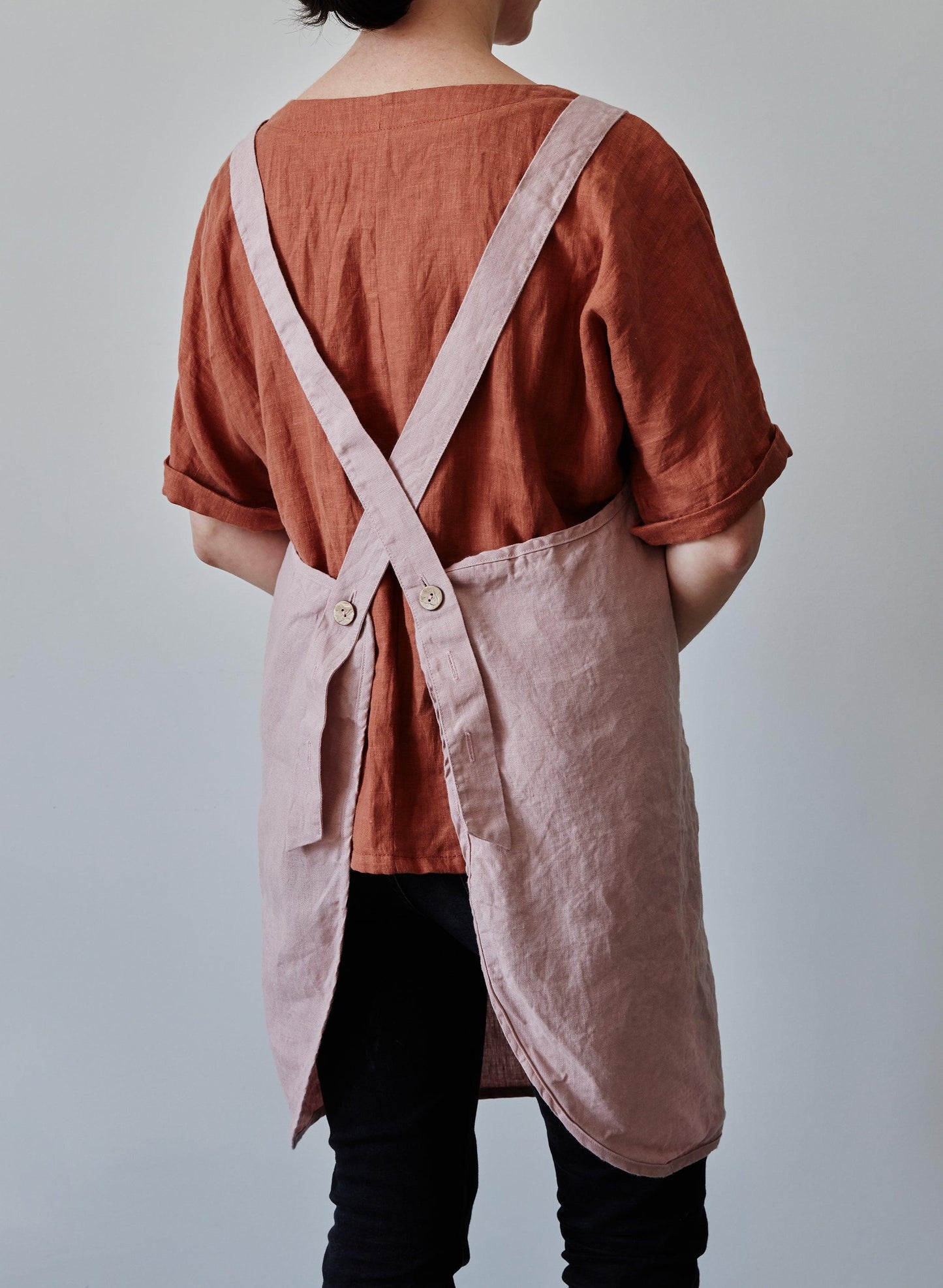 Linen Apron - Dusty pink - Confetti Mill