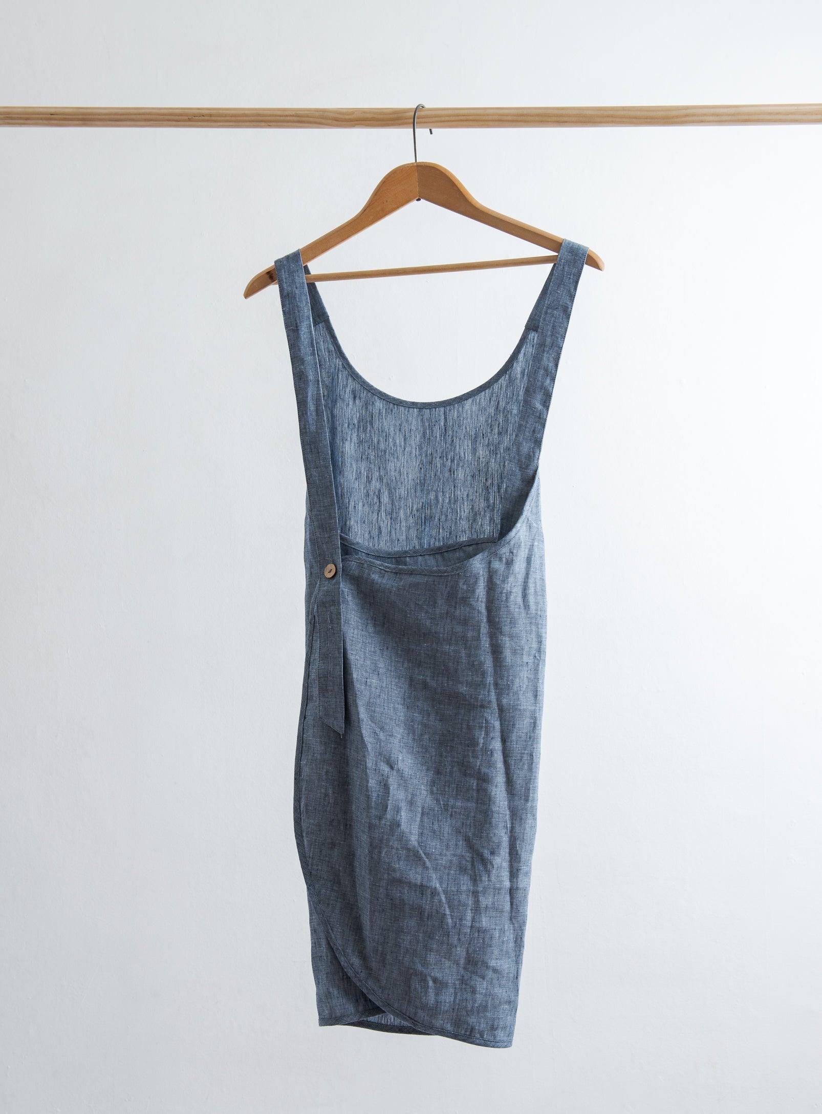 Linen Apron - Navy - Confetti Mill