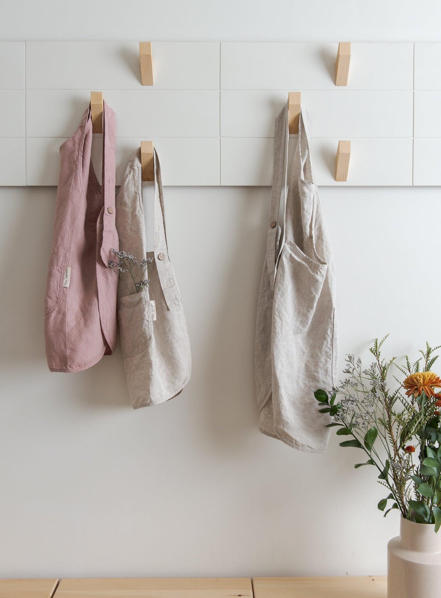 Linen Apron - Oat - Confetti Mill