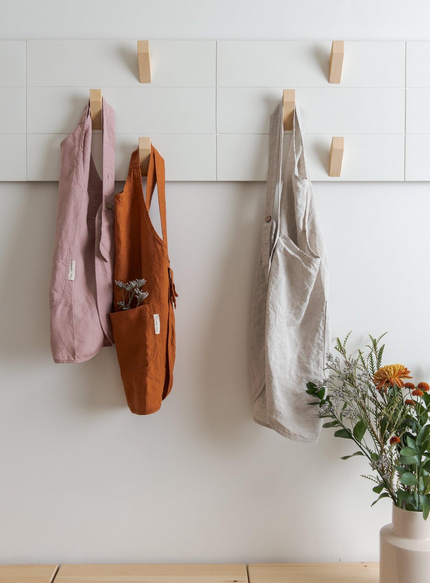 Linen Apron - Oat - Confetti Mill