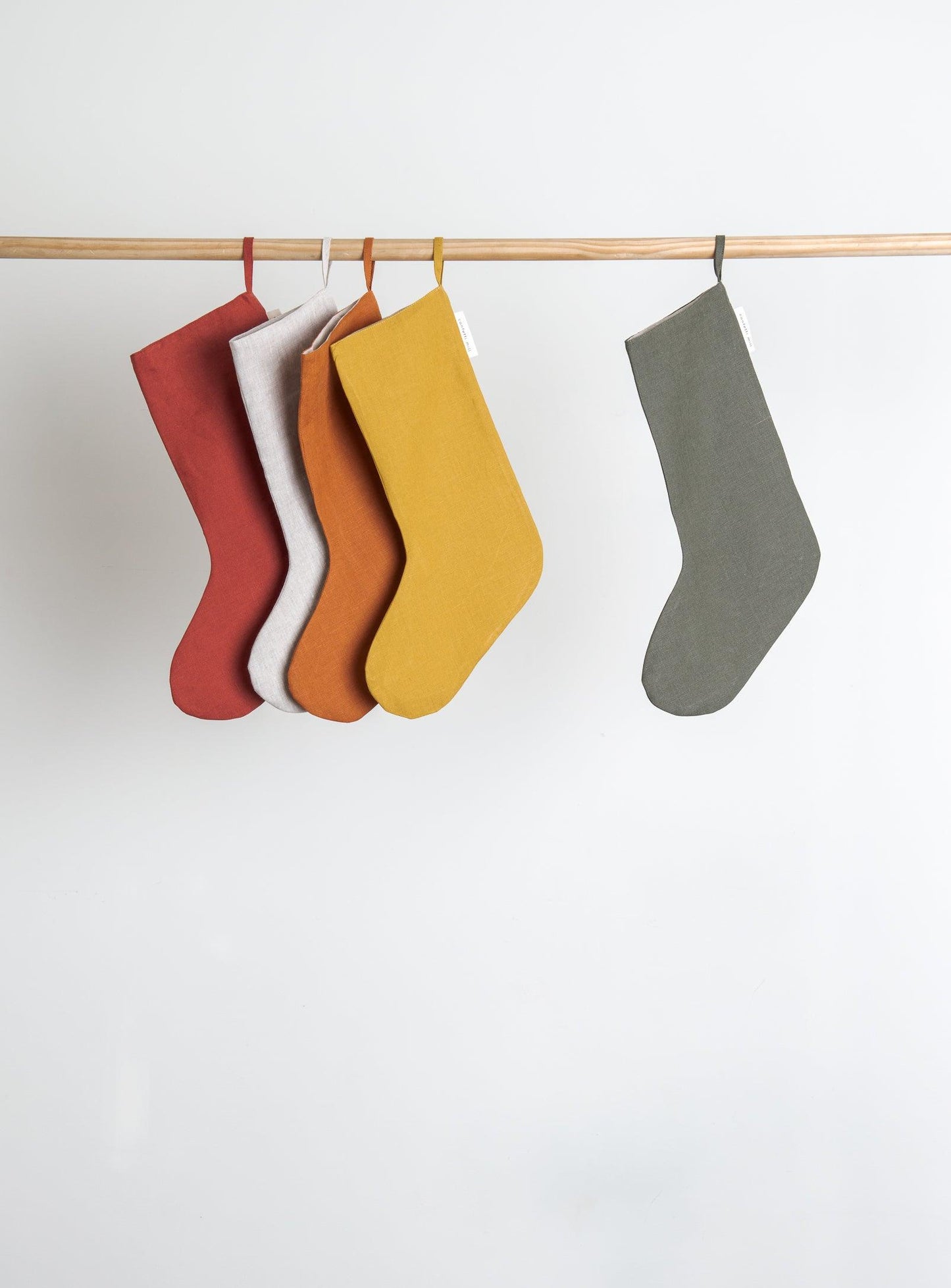 Linen Christmas stockings - Confetti Mill