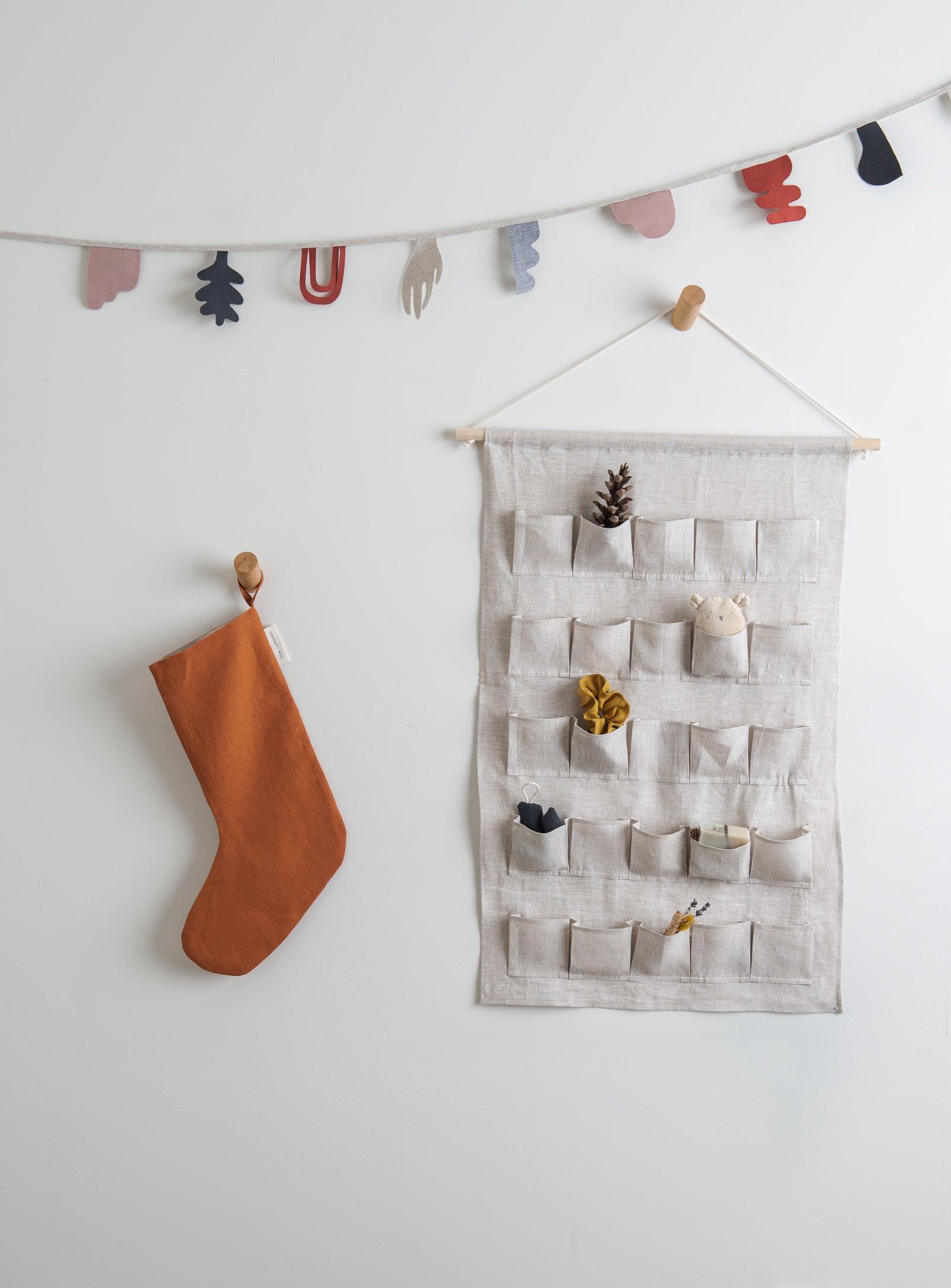 Linen Christmas stockings - Confetti Mill