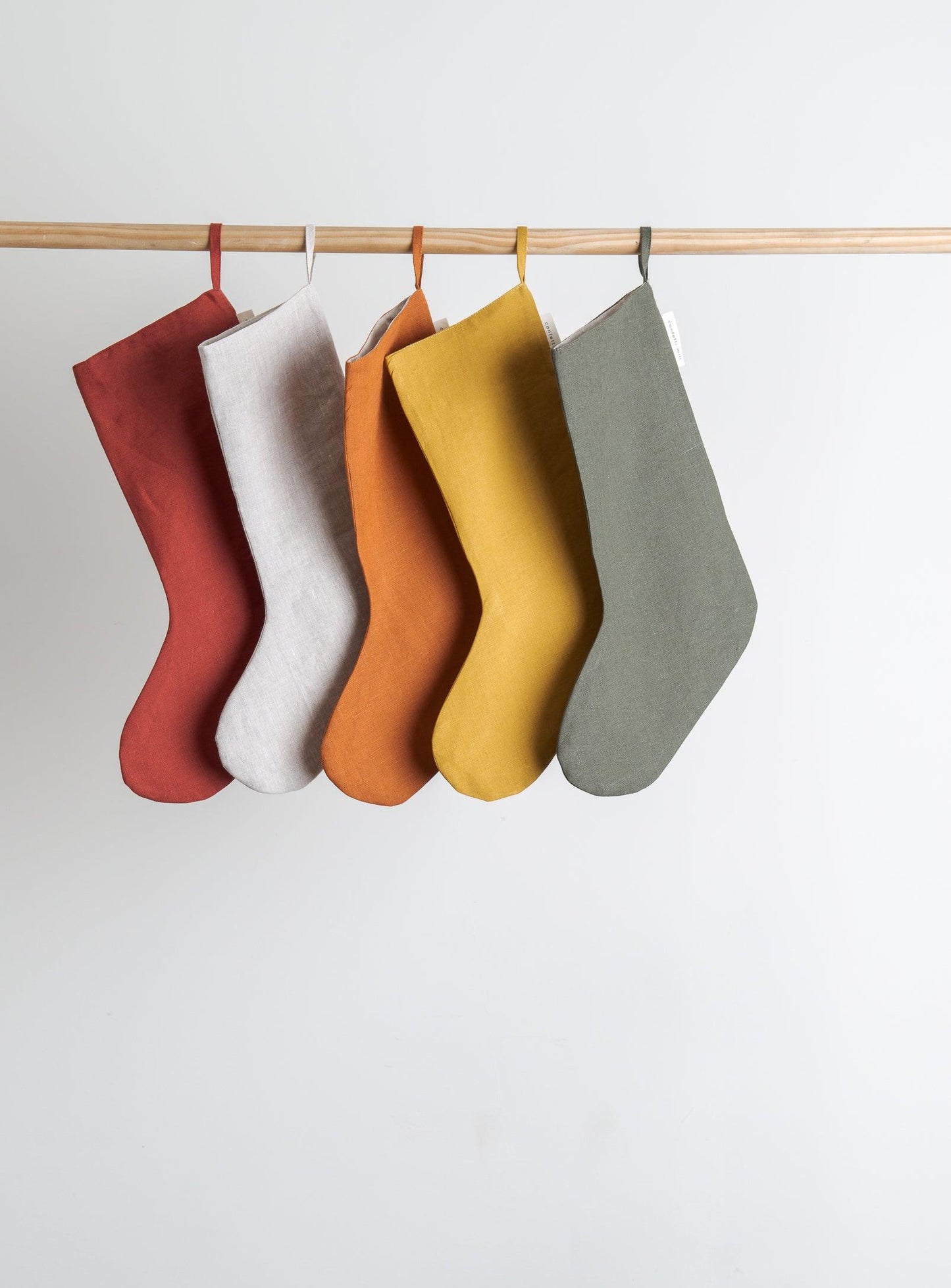 Linen Christmas stockings - Confetti Mill