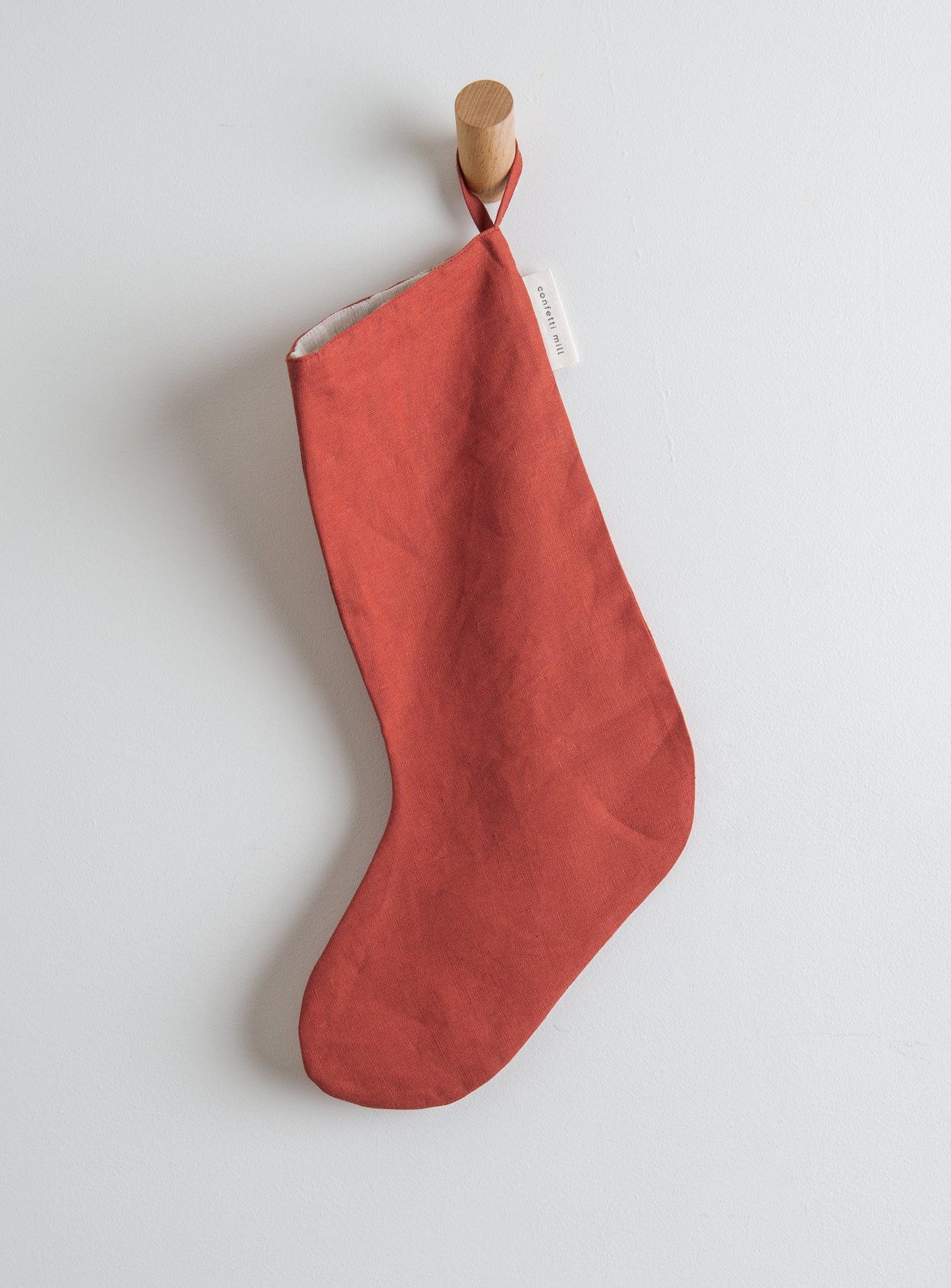 Linen Christmas stockings - Confetti Mill