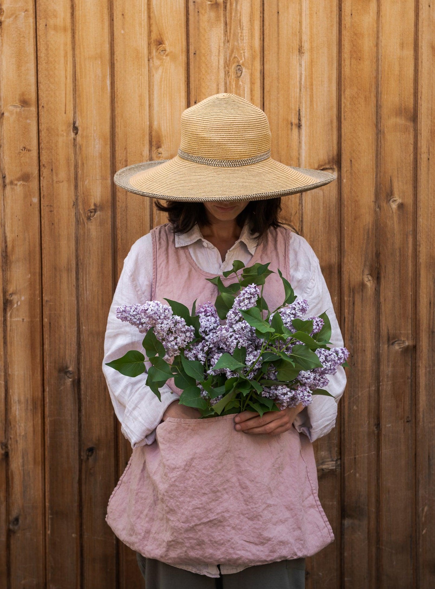 Linen Gardener Apron - Dusty-pink - Confetti Mill