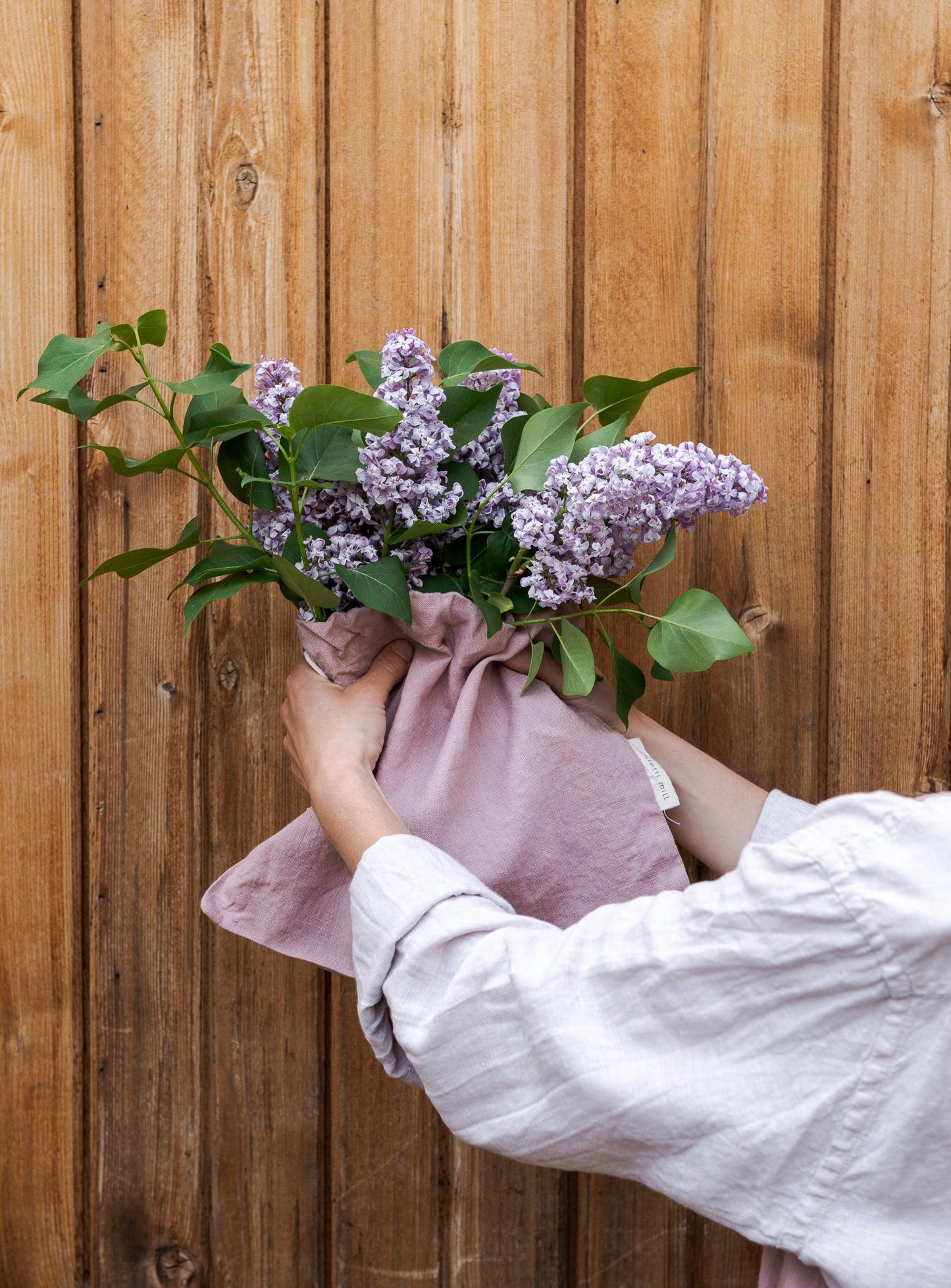 Linen Gardener Apron - Dusty-pink - Confetti Mill