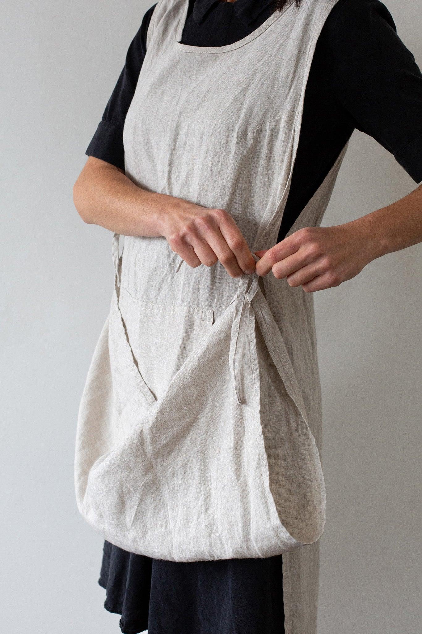 Linen Gardener Apron - Oatmeal - Confetti Mill