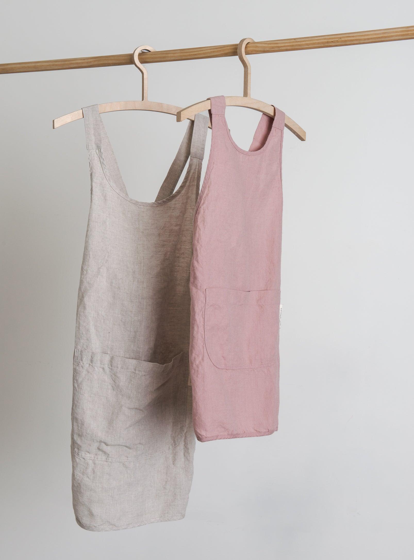 Linen Kids Apron - Dusty-pink - Confetti Mill