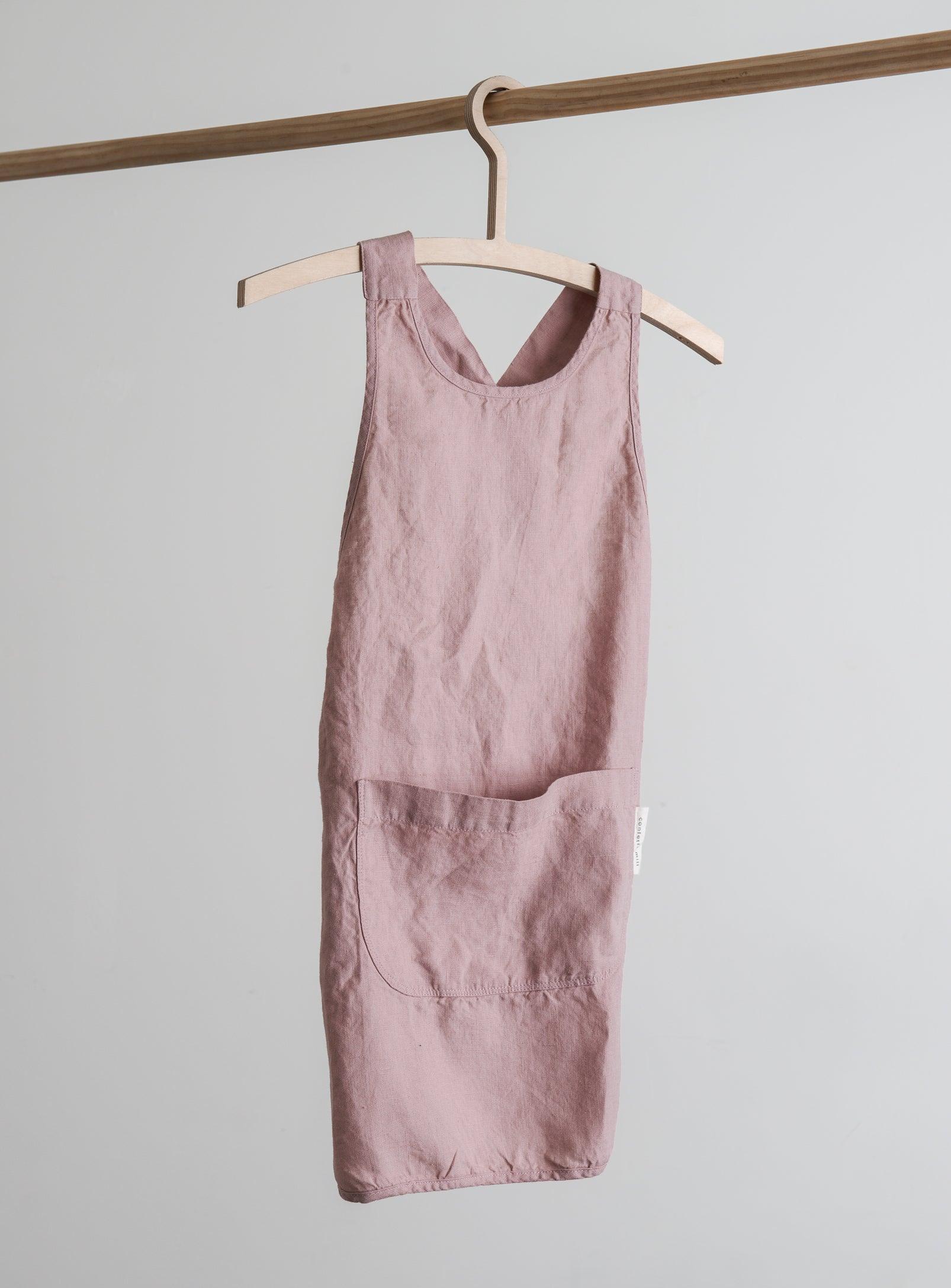 Linen Kids Apron - Dusty-pink - Confetti Mill