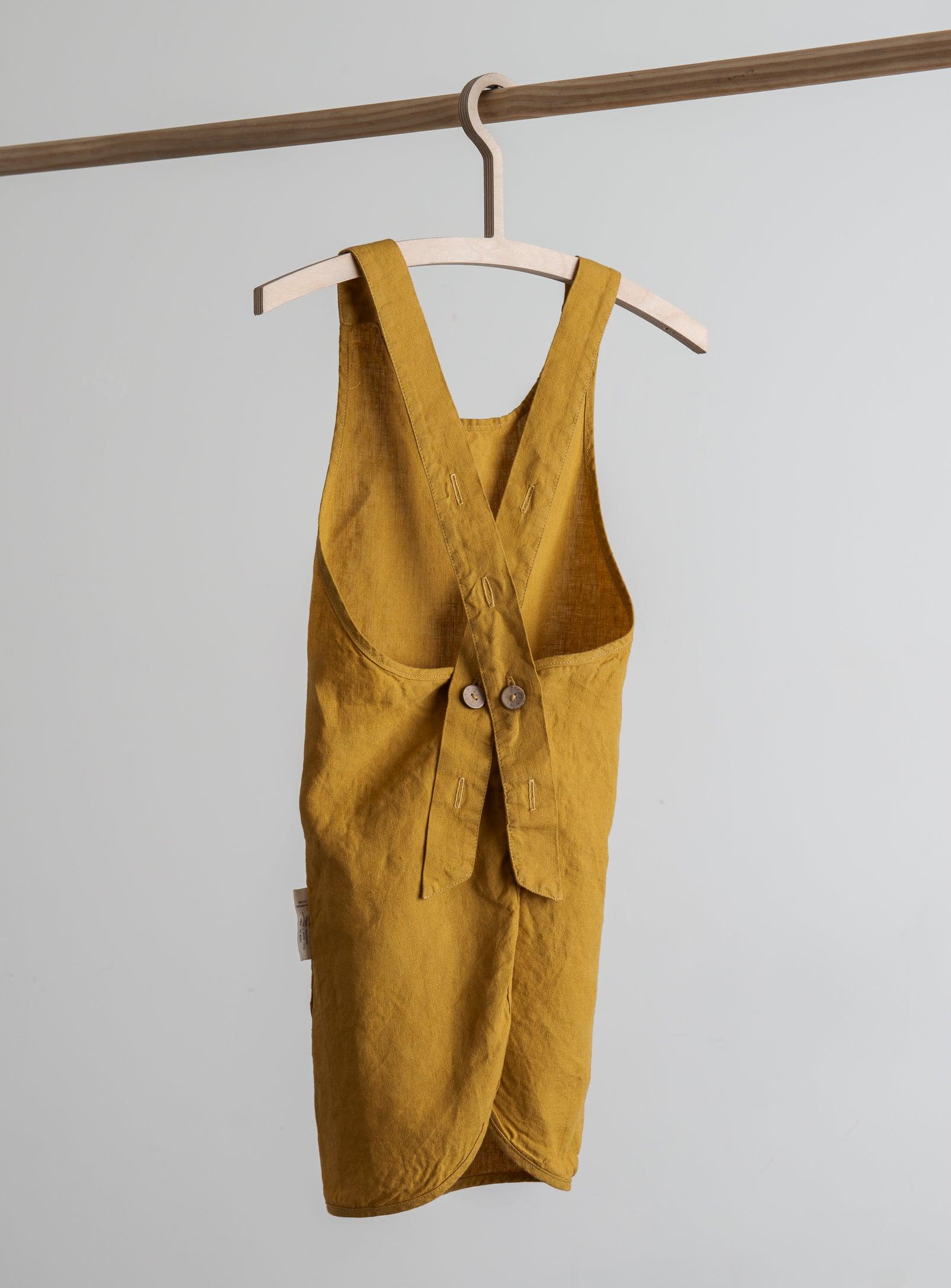 Linen Kids Apron - Ochre - Confetti Mill