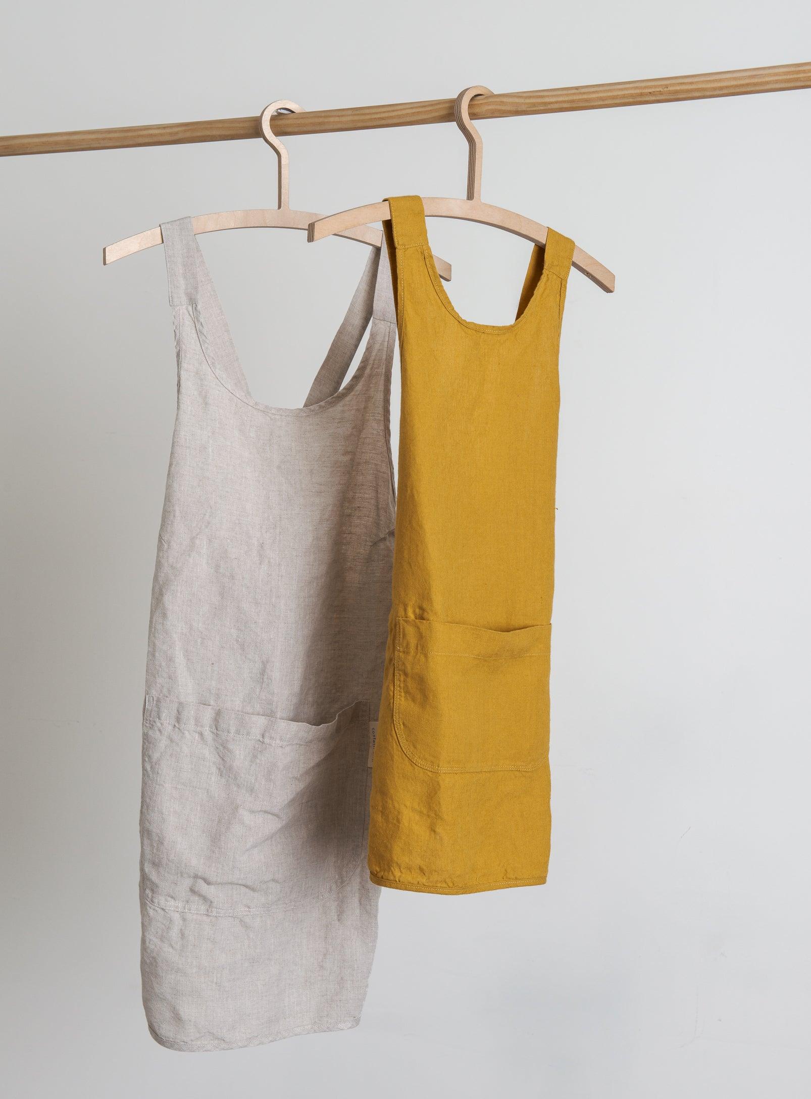 Linen Kids Apron - Ochre - Confetti Mill