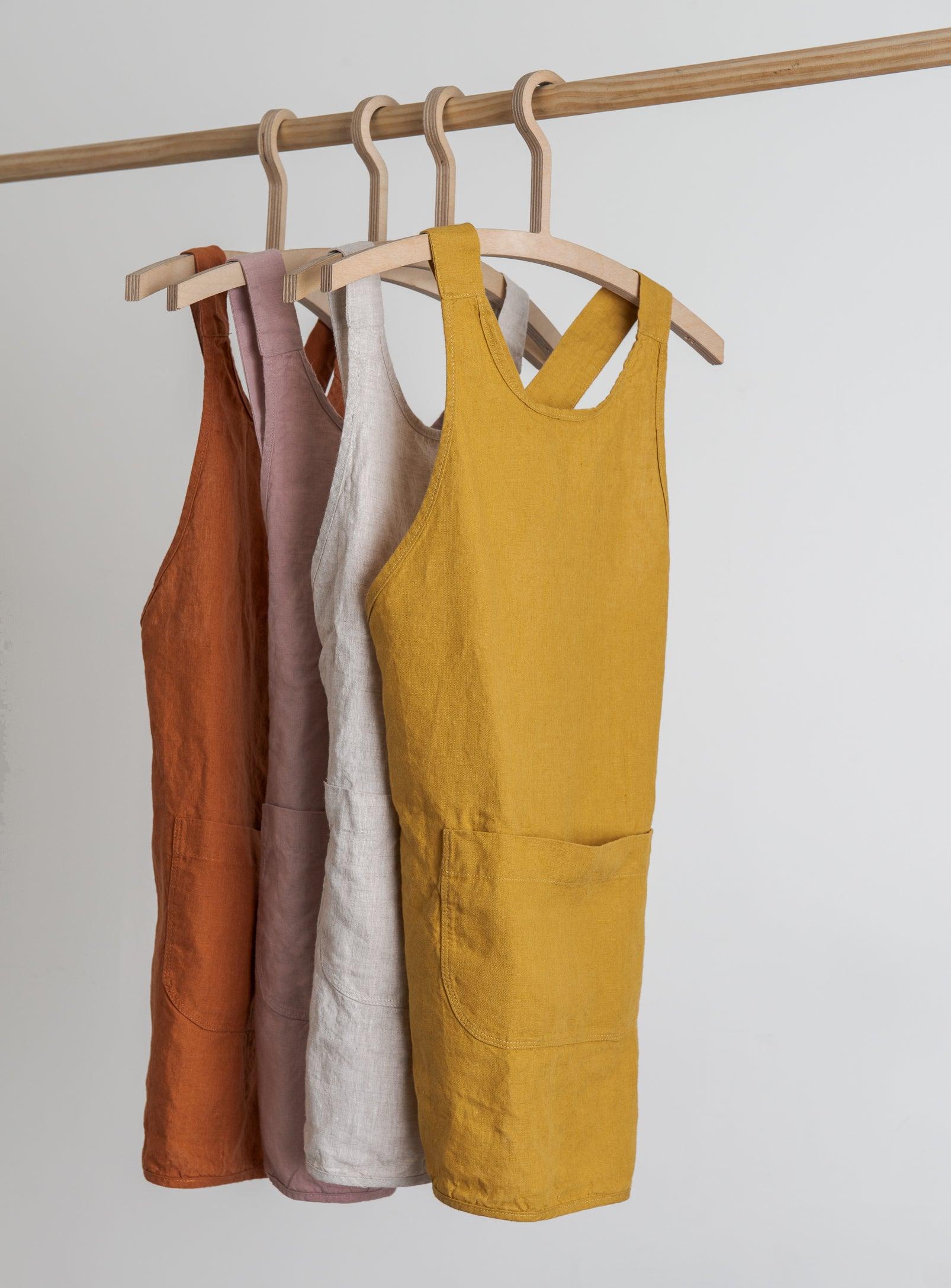 Linen Kids Apron - Ochre - Confetti Mill