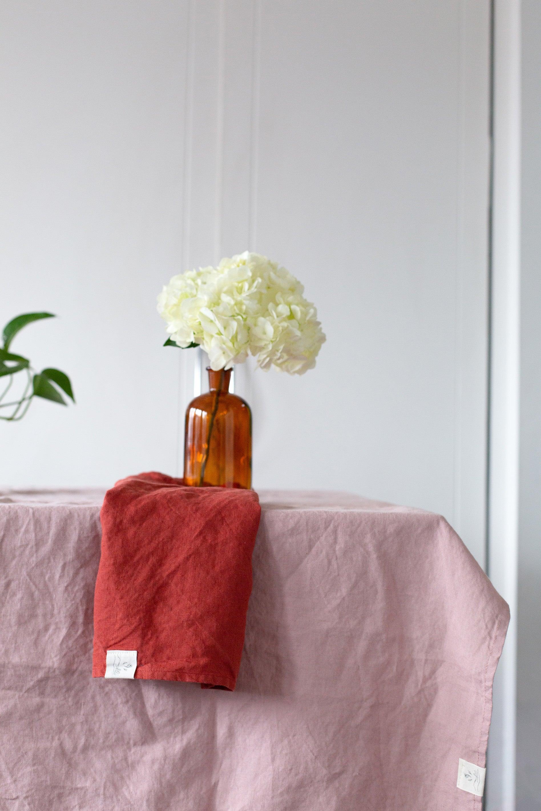Linen Tablecloth - Dusty-pink - Confetti Mill