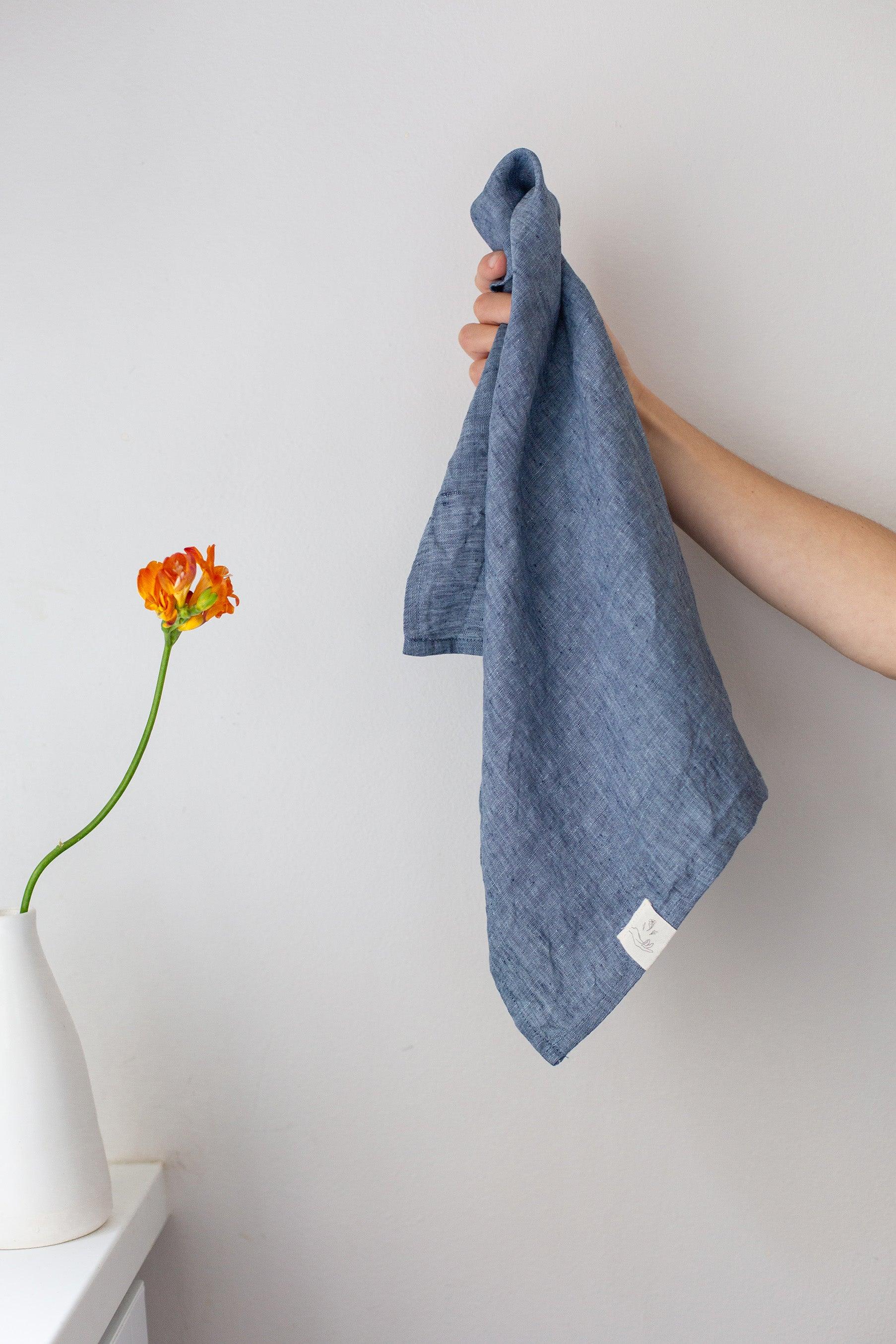 Linen Tea Towel - Blue - Confetti Mill