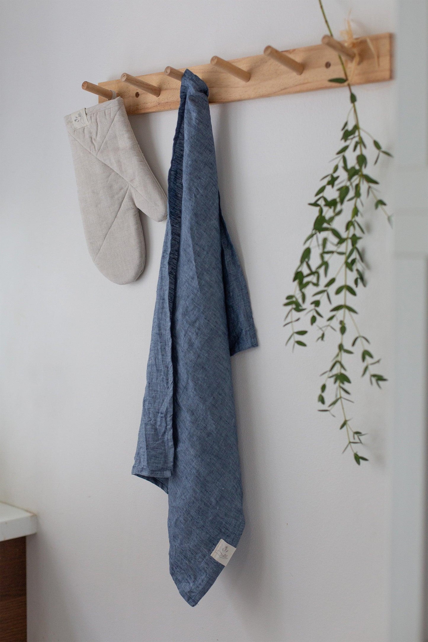 Linen Tea Towel - Blue - Confetti Mill