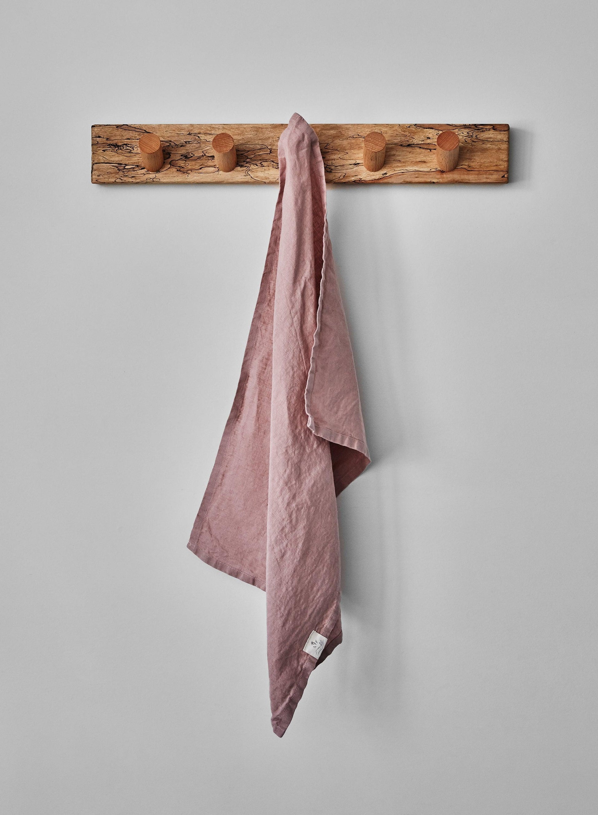 dusty rose tea towel