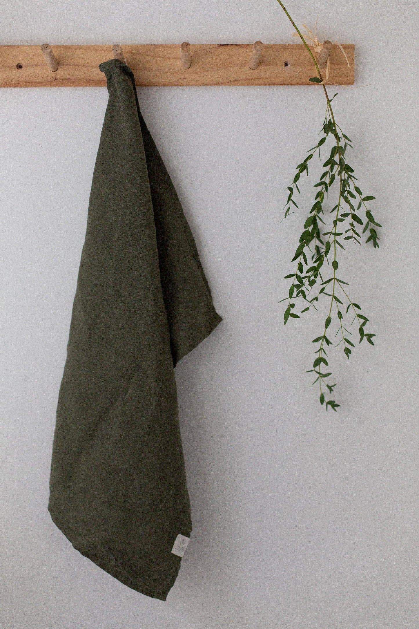 Linen Tea Towel - Forest green - Confetti Mill