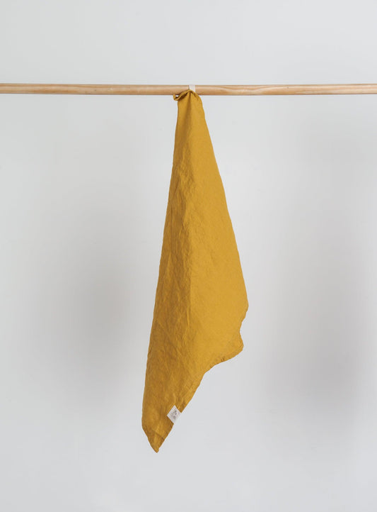 Linen Tea Towel - Ochre - Confetti Mill