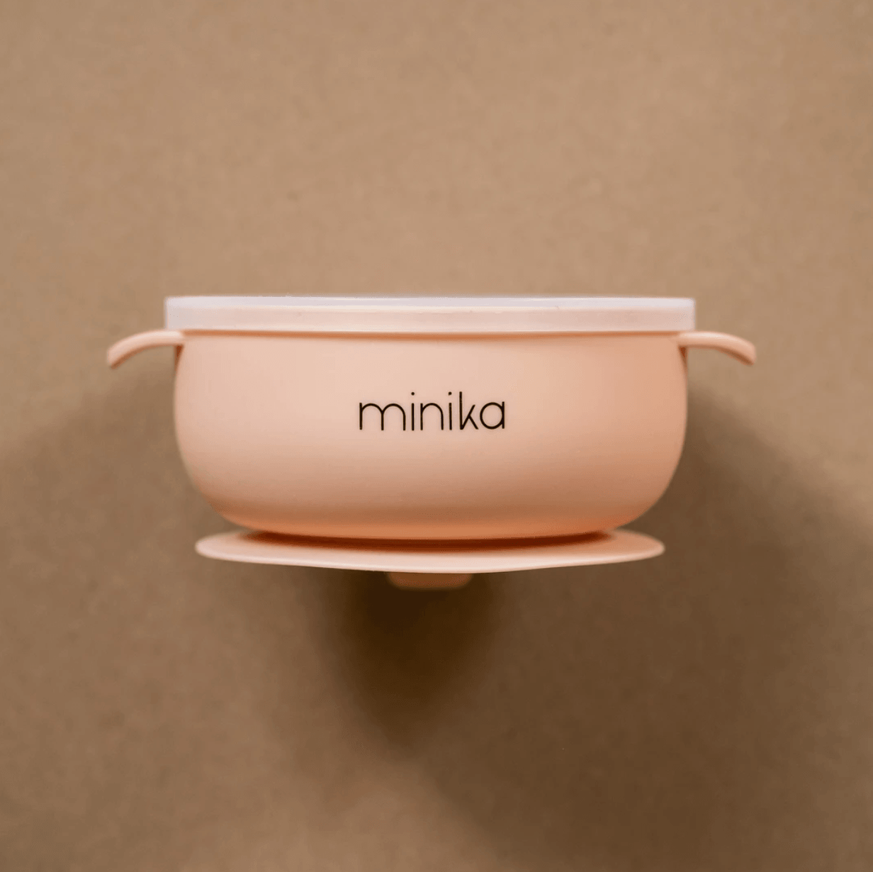 Minica blush colour silicone bowl with lids