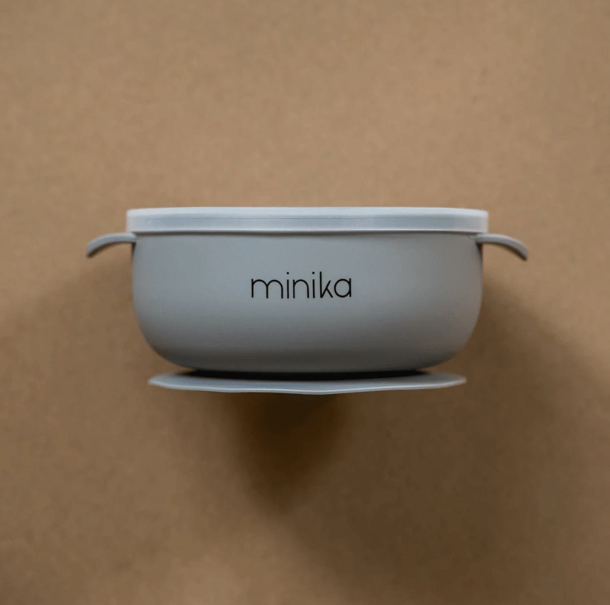 minika stone coloured silicone bowl