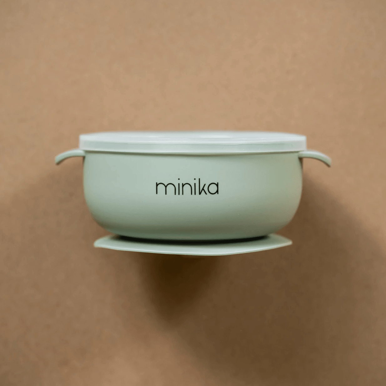 minika sage colour silicone bowl