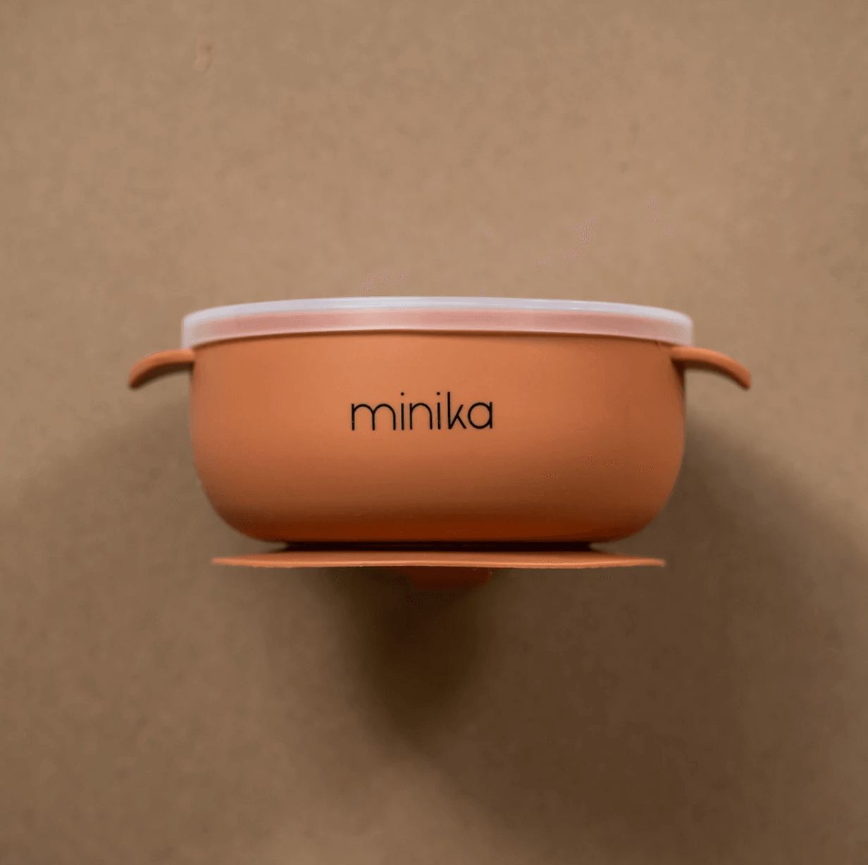 minika ginger coloured silicone bowl