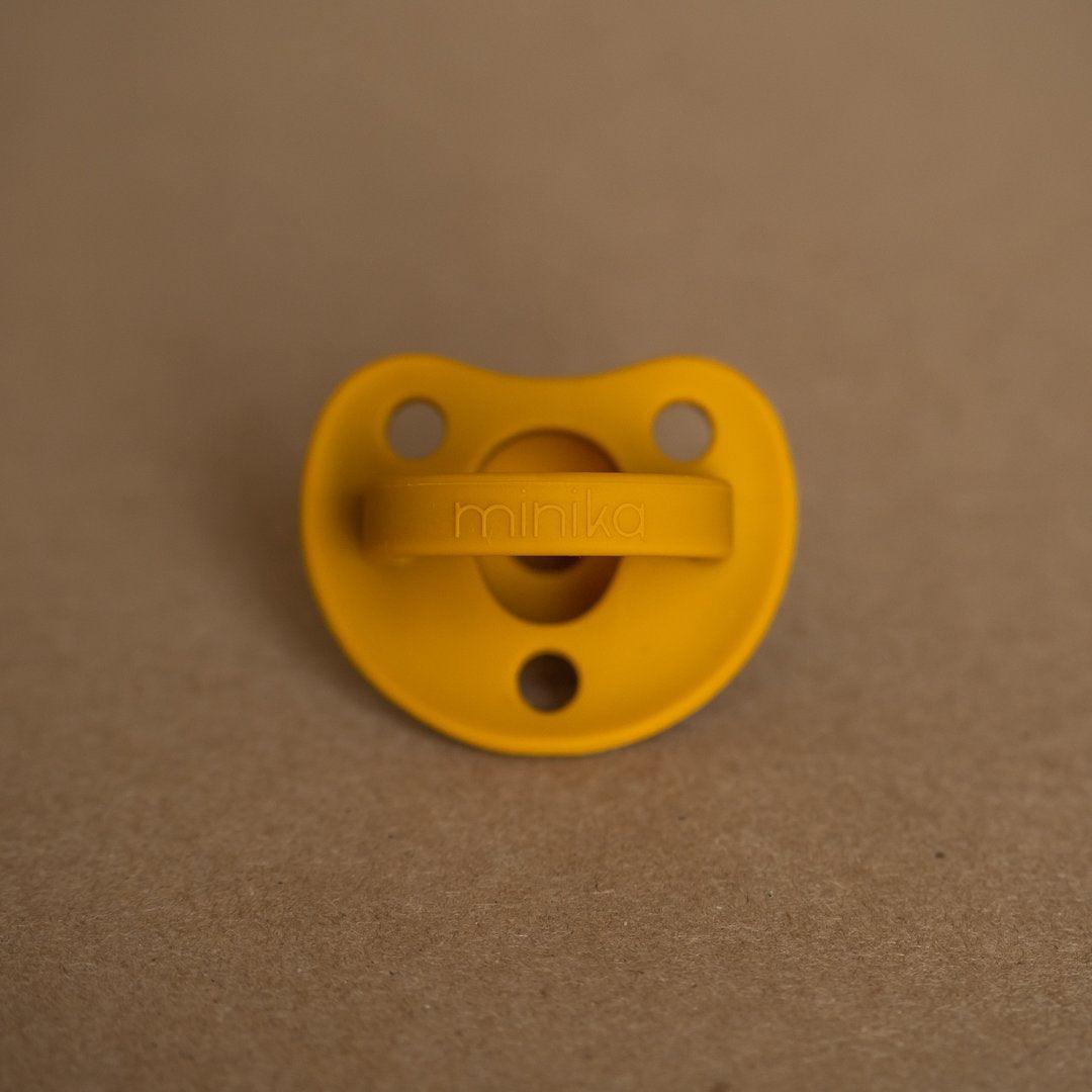 minika ochre silicone pacifier